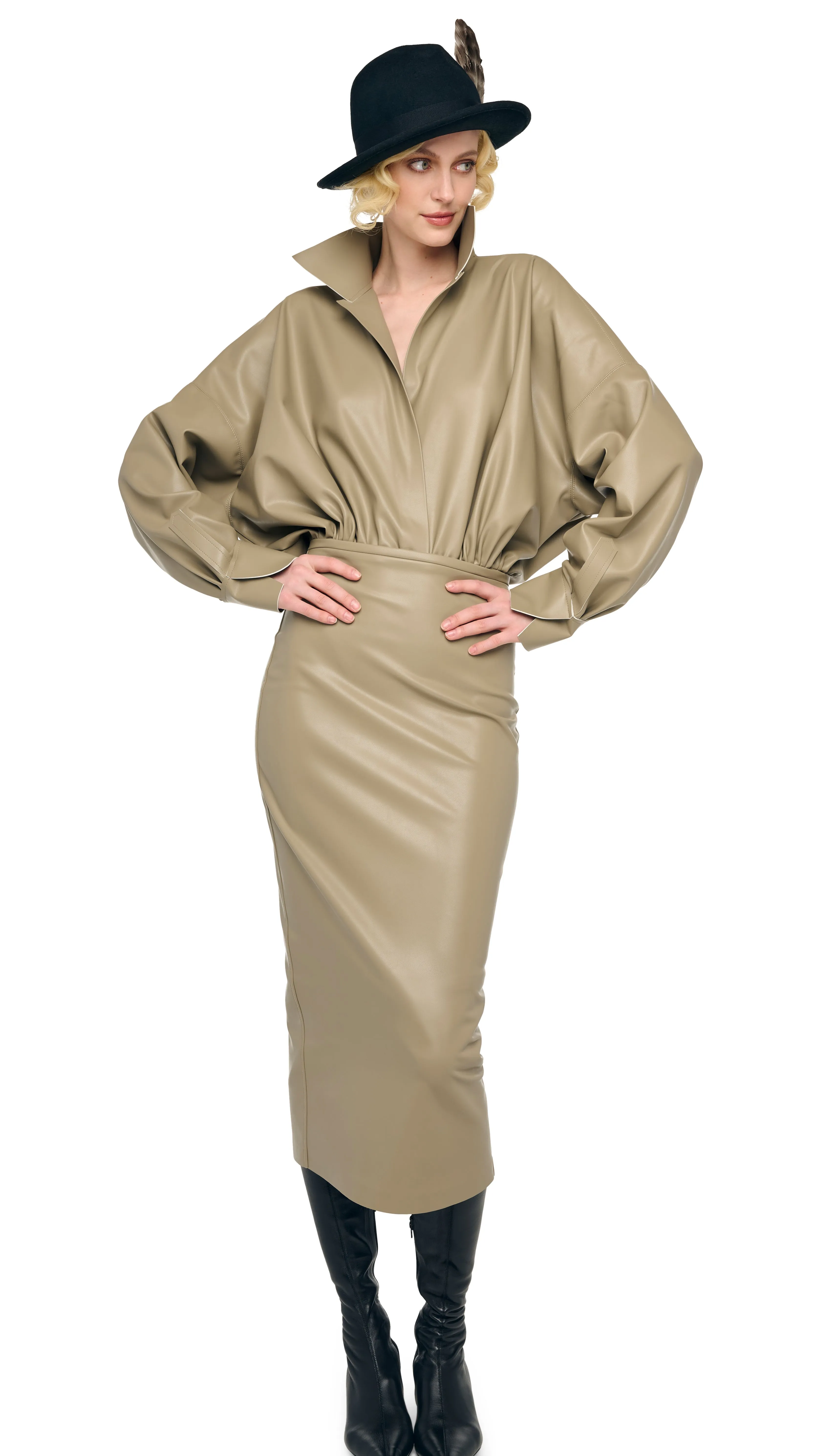 STRAIGHT SKIRT TO MIDCALF sold by Norma Kamali product image thumbnail 4