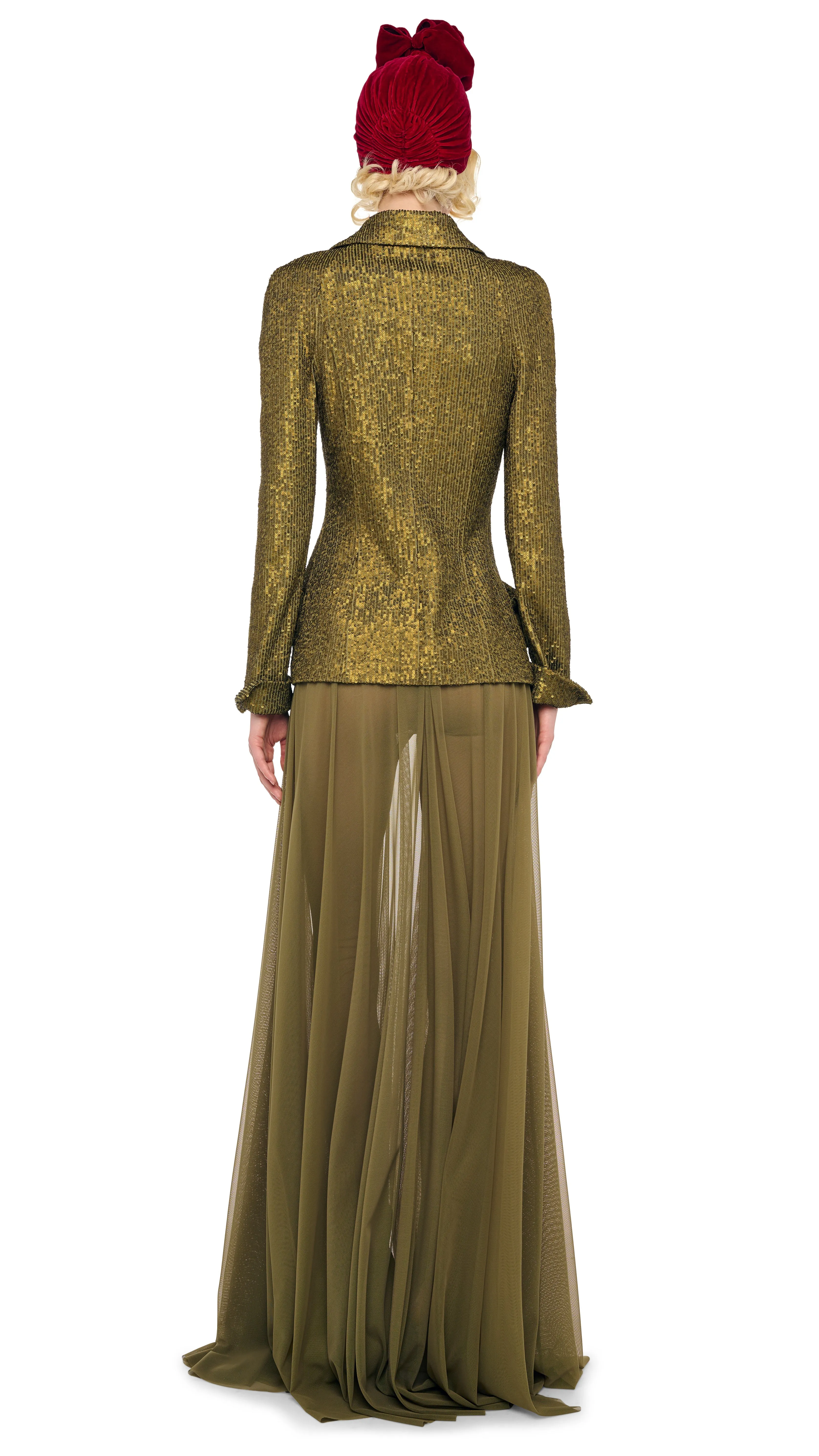 FLARED SKIRT TO FLOOR W/ LEGGING W/ FOOTIE sold by Norma Kamali product image thumbnail 3