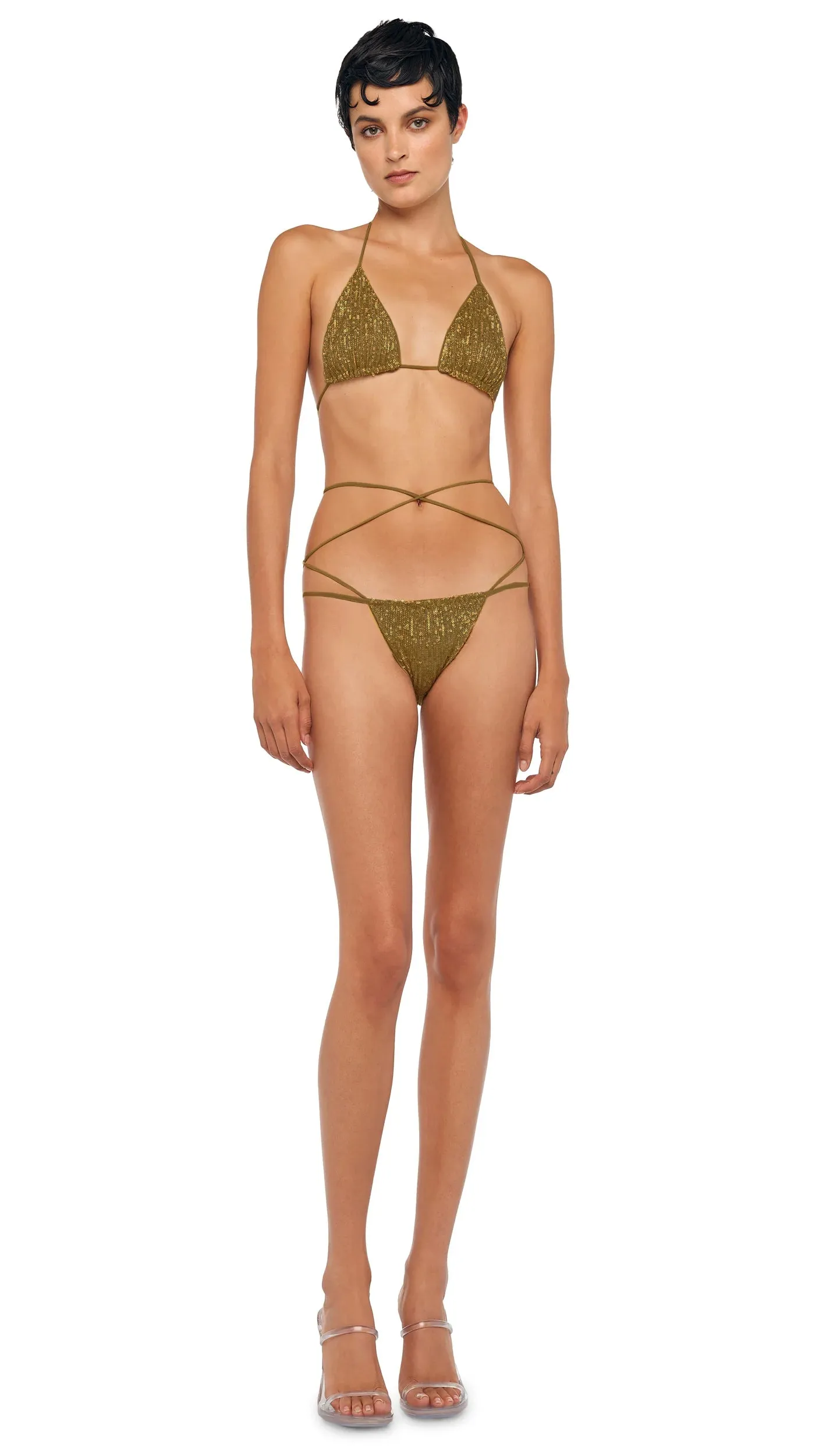 CRISS CROSS BRA + BOTTOM sold by Norma Kamali
