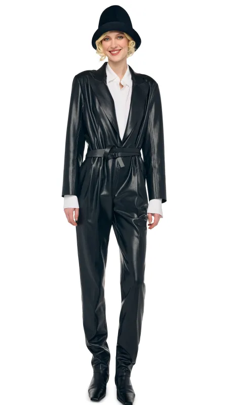 EASY FIT SINGLE BREASTED TAPERED LEG JUMPSUIT sold by Norma Kamali