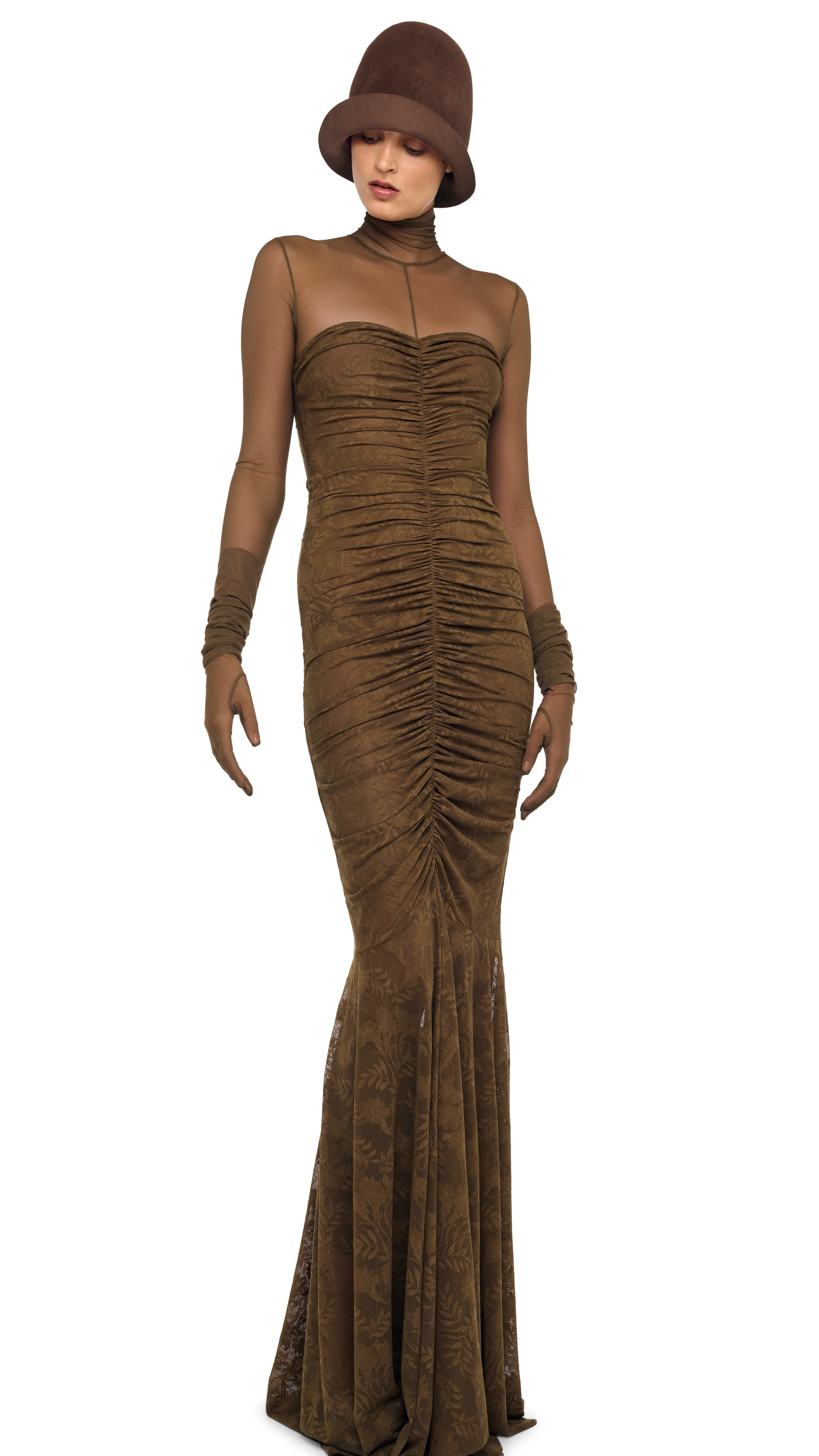 LONG SLEEVE SLIM FIT TURTLE CATSUIT sold by Norma Kamali product image thumbnail 5