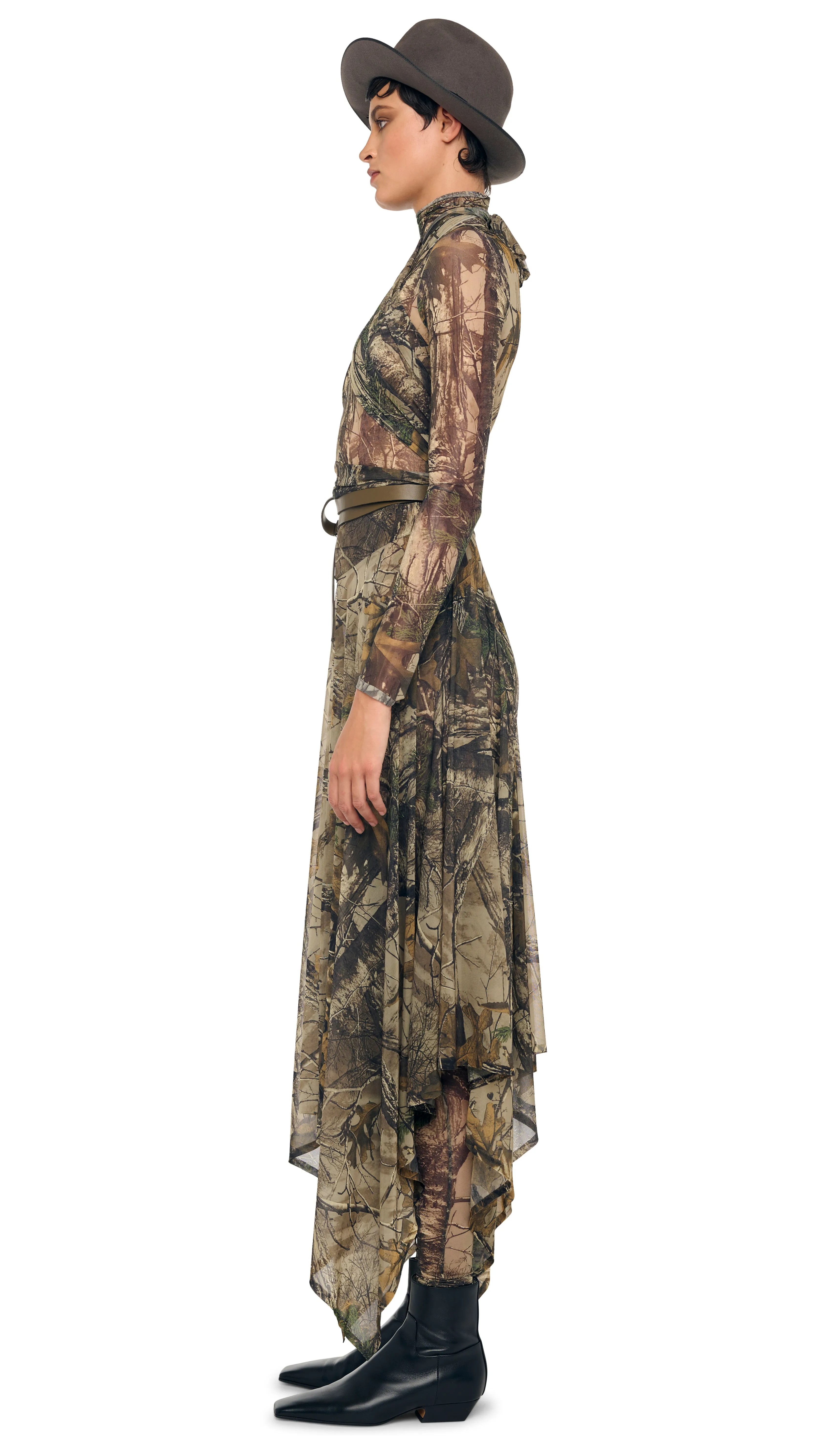 LONG SLEEVE SLIM FIT TURTLE CATSUIT sold by Norma Kamali product image thumbnail 2