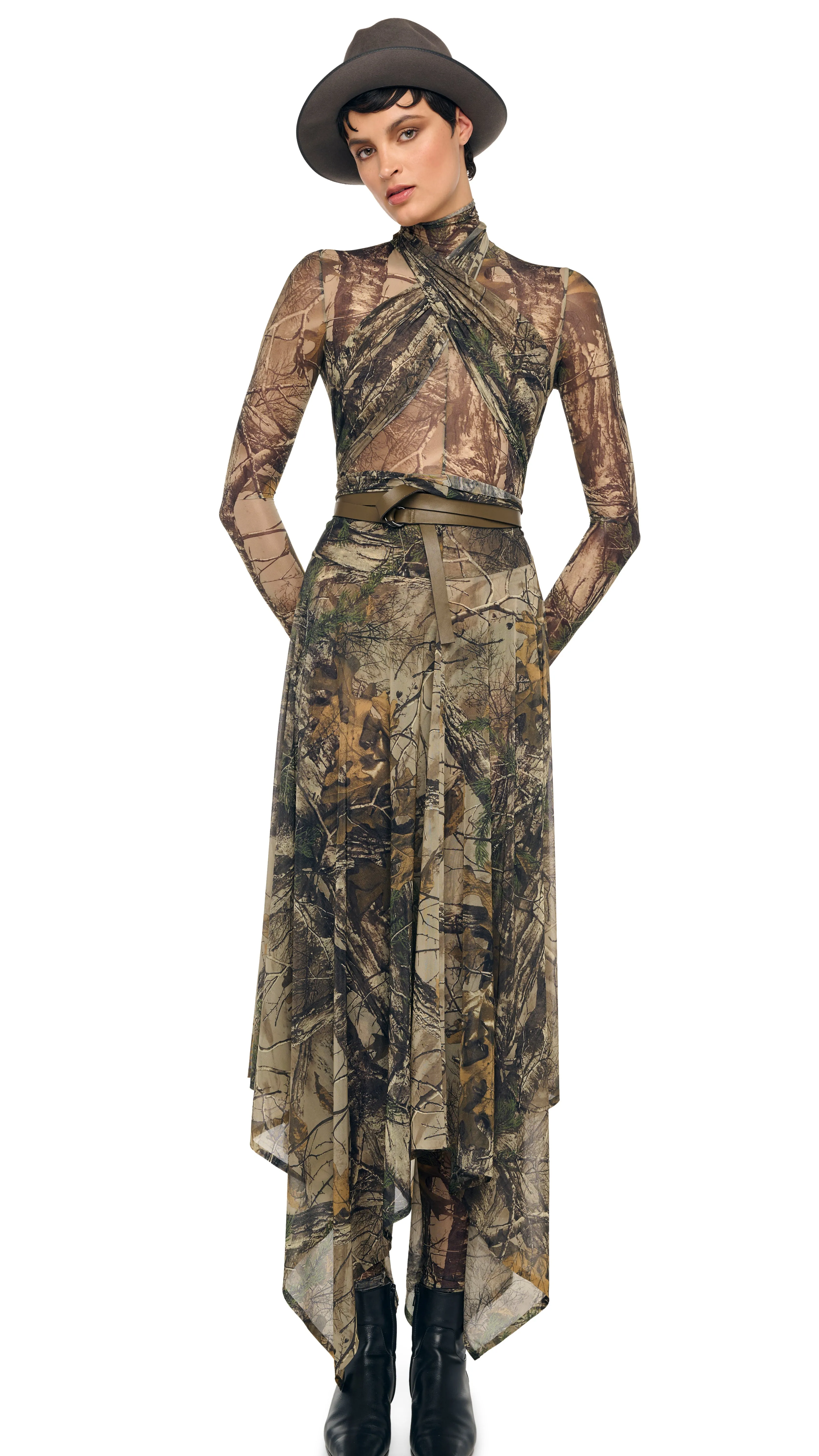 LONG SLEEVE SLIM FIT TURTLE CATSUIT sold by Norma Kamali product image thumbnail 4