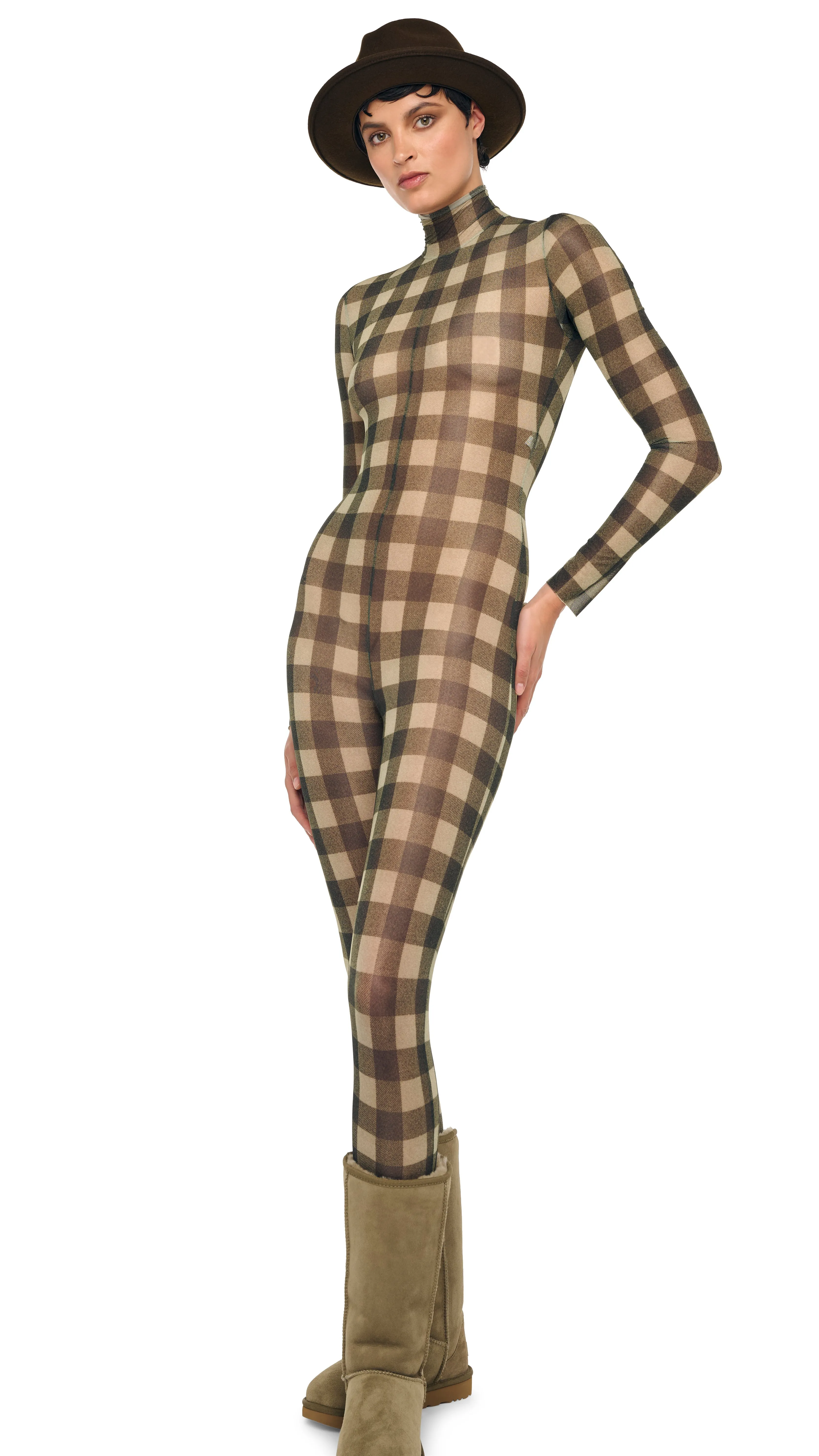 LONG SLEEVE SLIM FIT TURTLE CATSUIT sold by Norma Kamali product image thumbnail 4
