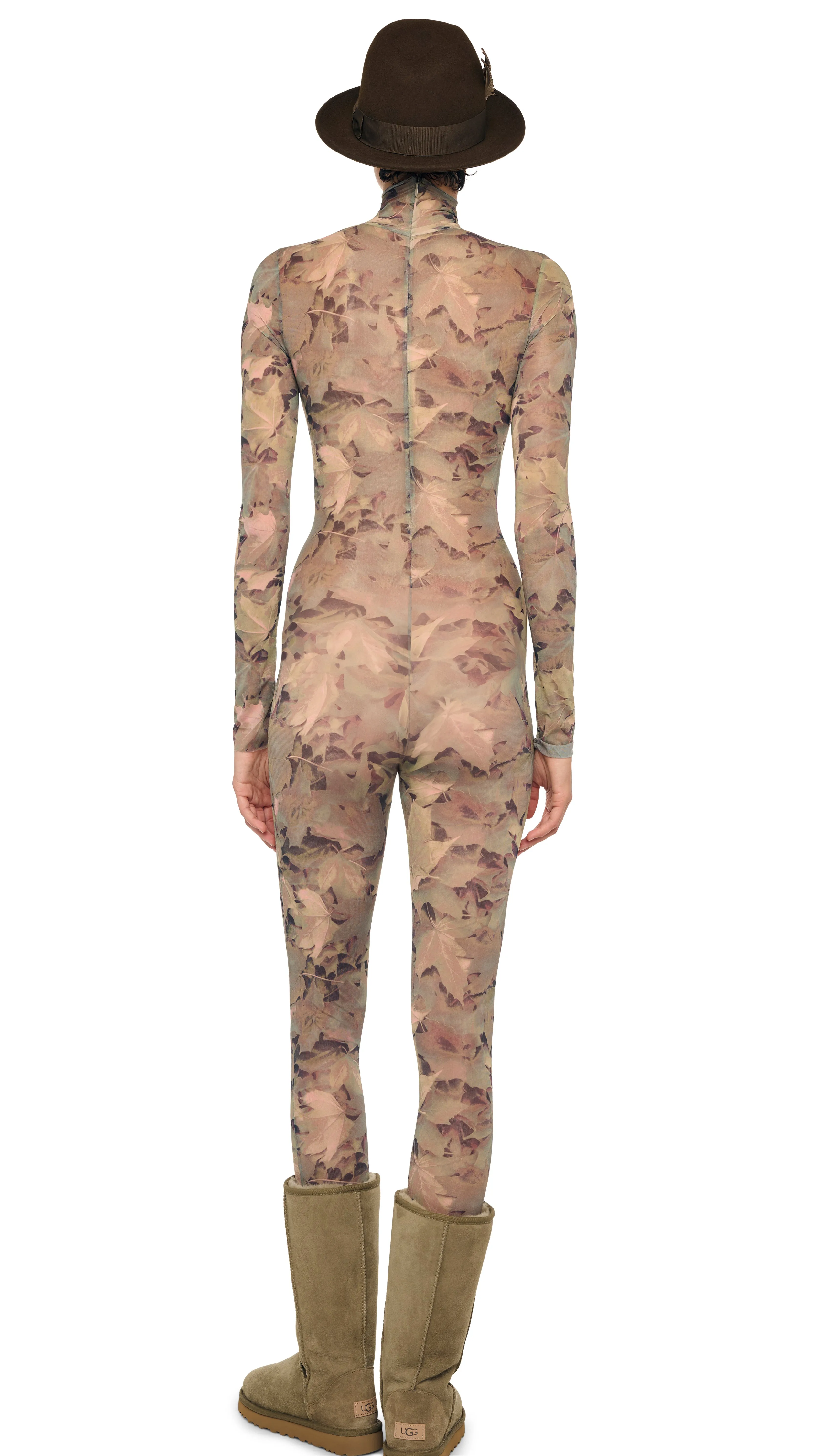 LONG SLEEVE SLIM FIT TURTLE CATSUIT sold by Norma Kamali product image thumbnail 3