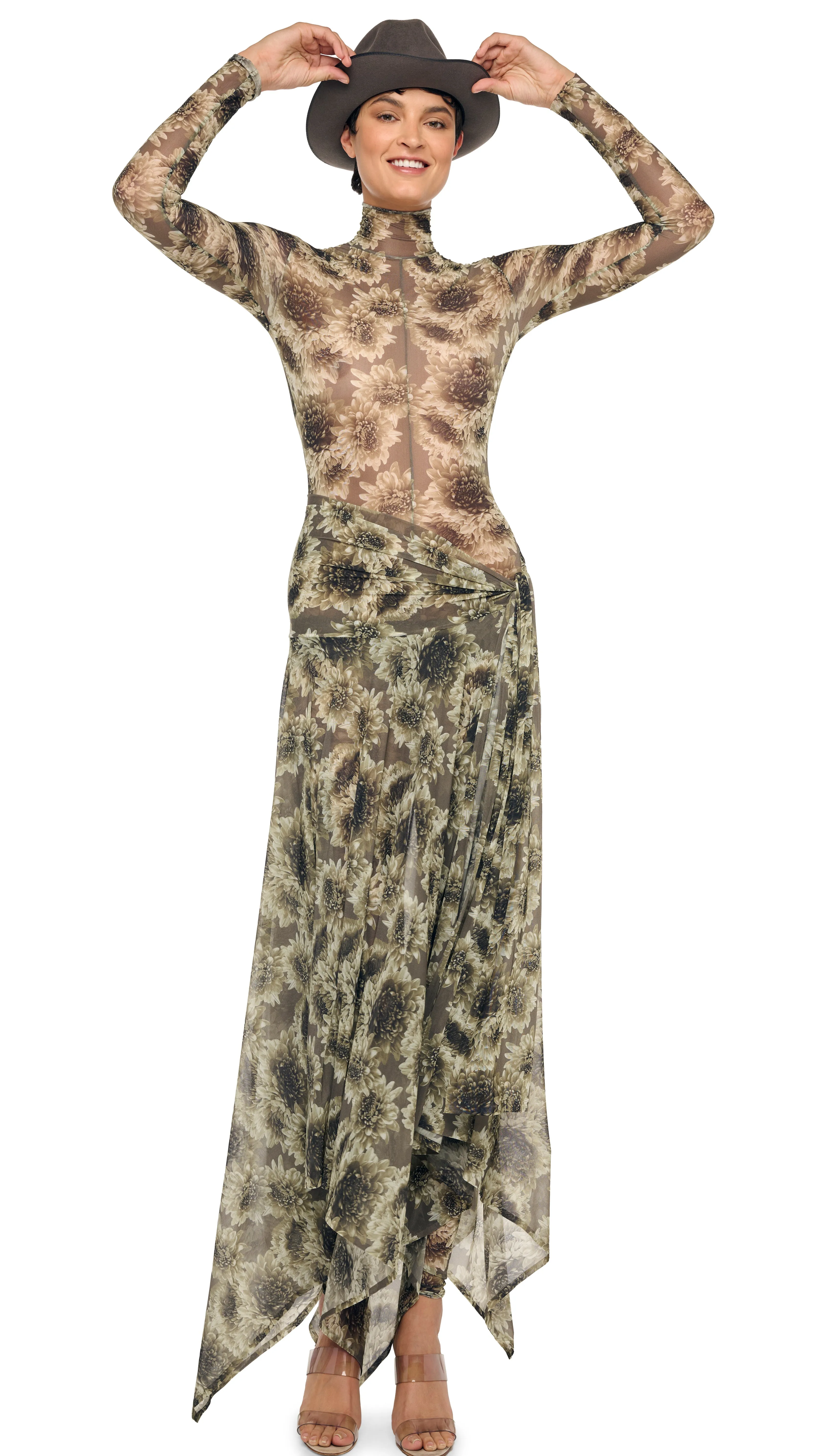 LONG SLEEVE SLIM FIT TURTLE CATSUIT sold by Norma Kamali product image thumbnail 4