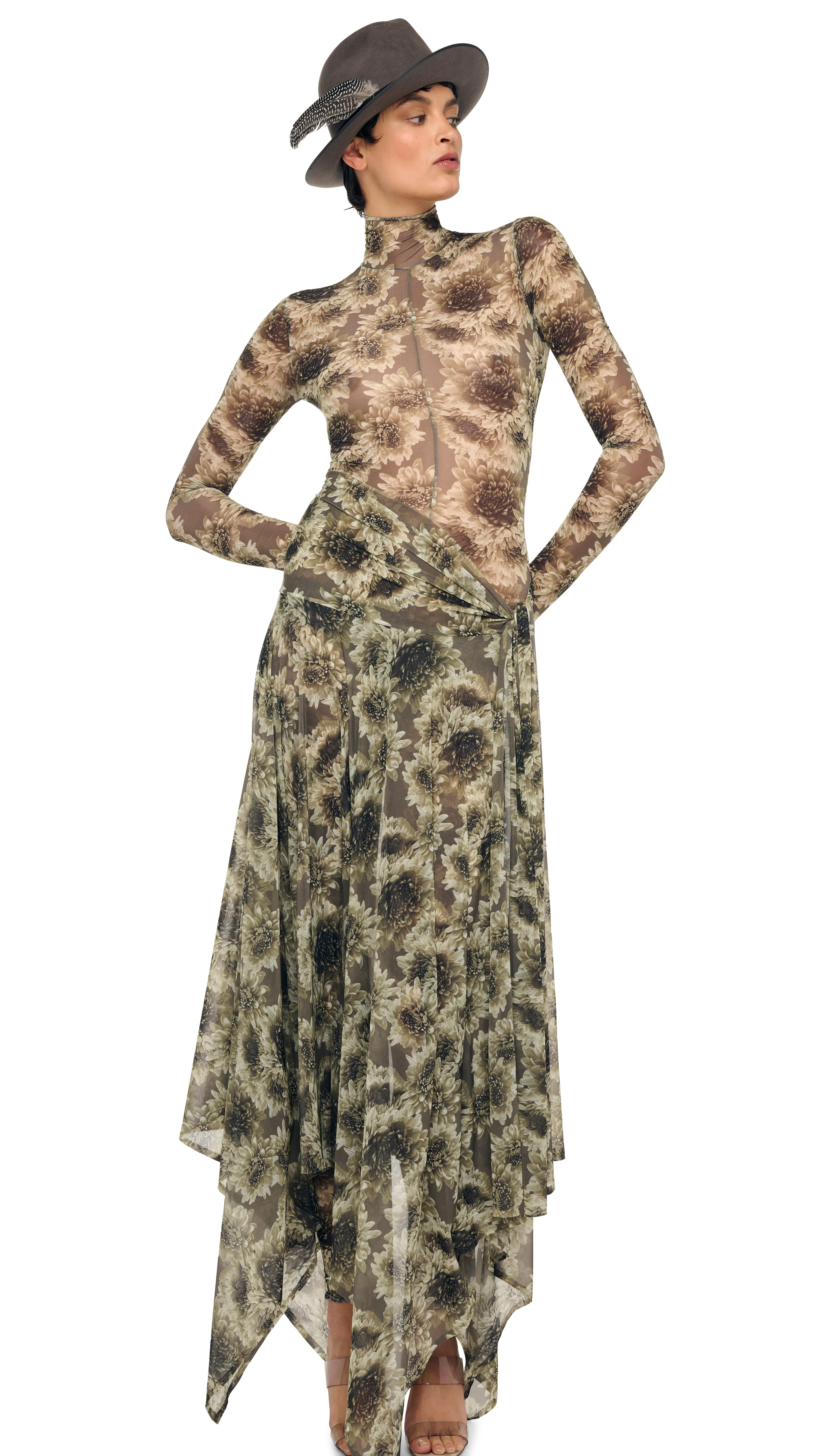 LONG SLEEVE SLIM FIT TURTLE CATSUIT sold by Norma Kamali product image thumbnail 5