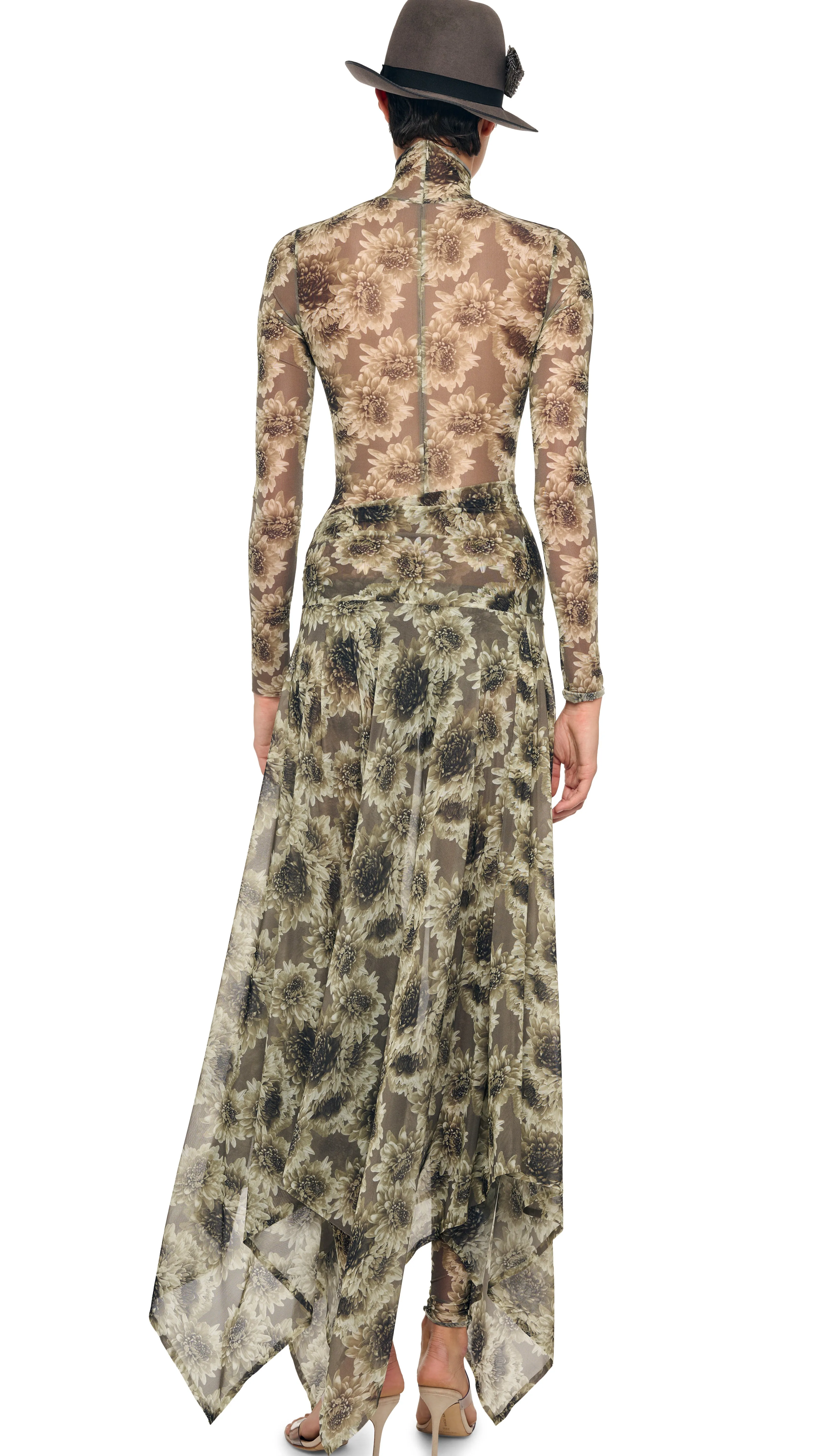 LONG SLEEVE SLIM FIT TURTLE CATSUIT sold by Norma Kamali product image thumbnail 3