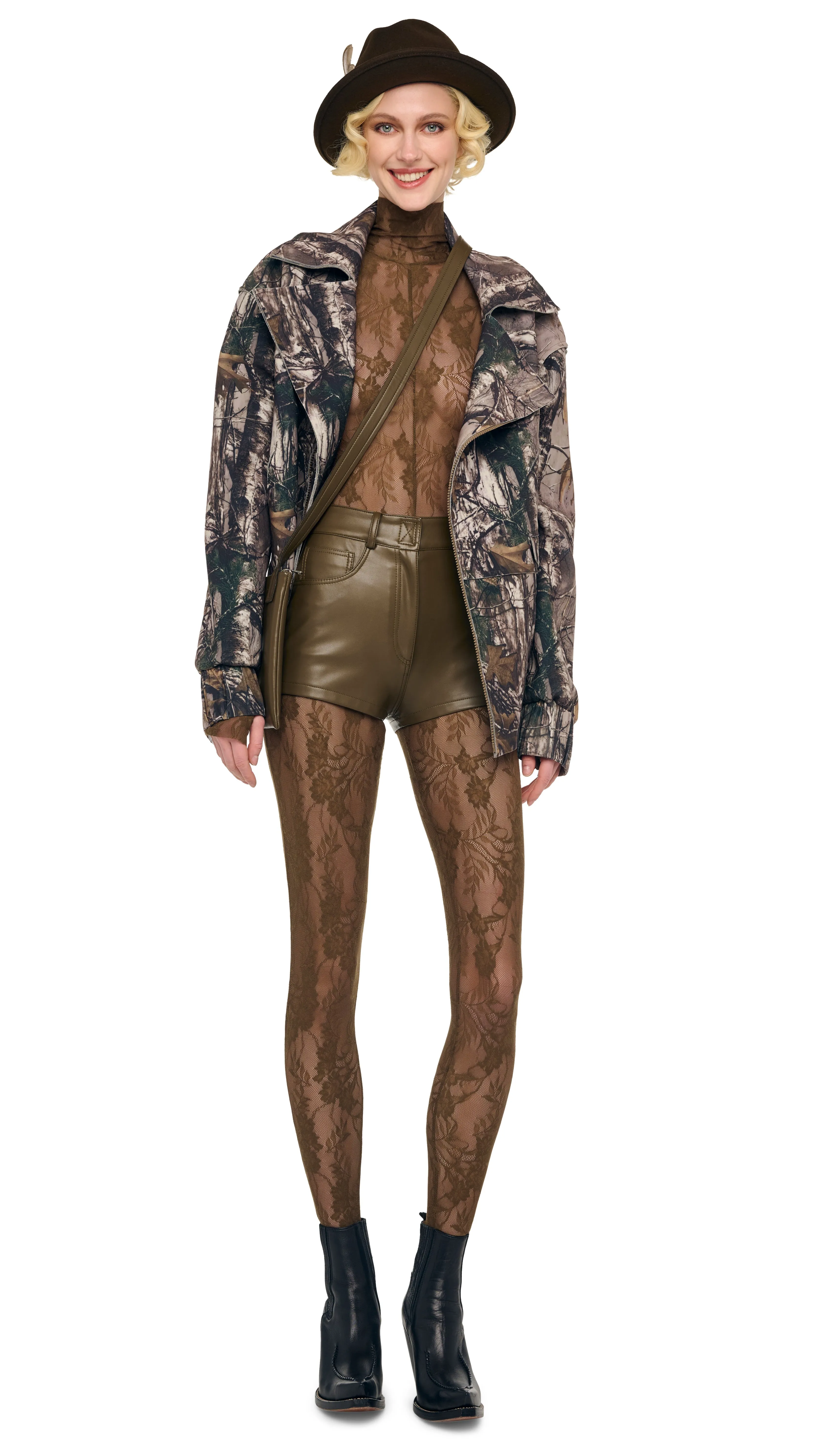 LONG SLEEVE SLIM FIT TURTLE CATSUIT W/ FOOTIE sold by Norma Kamali product image thumbnail 4