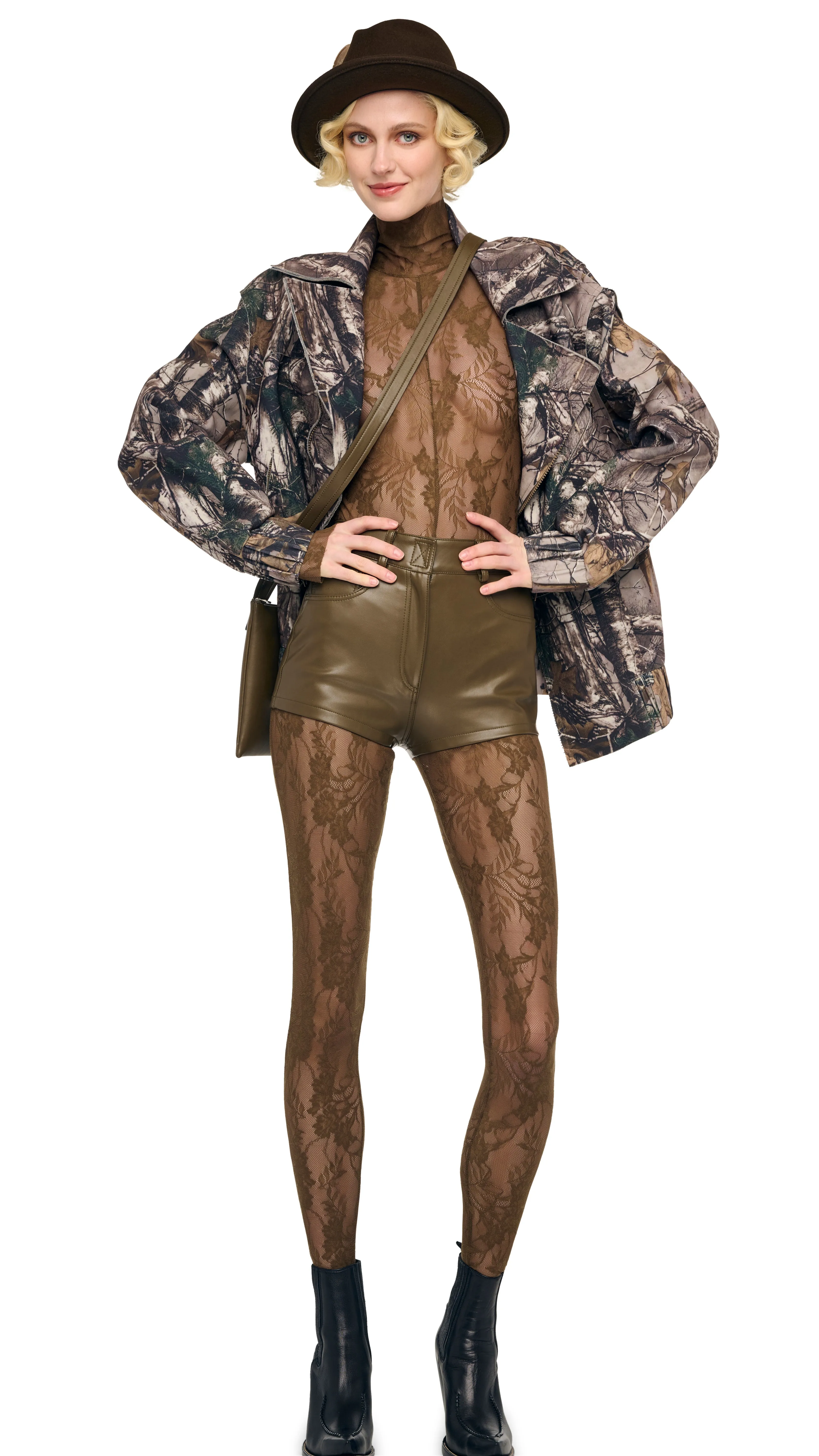 LONG SLEEVE SLIM FIT TURTLE CATSUIT W/ FOOTIE sold by Norma Kamali