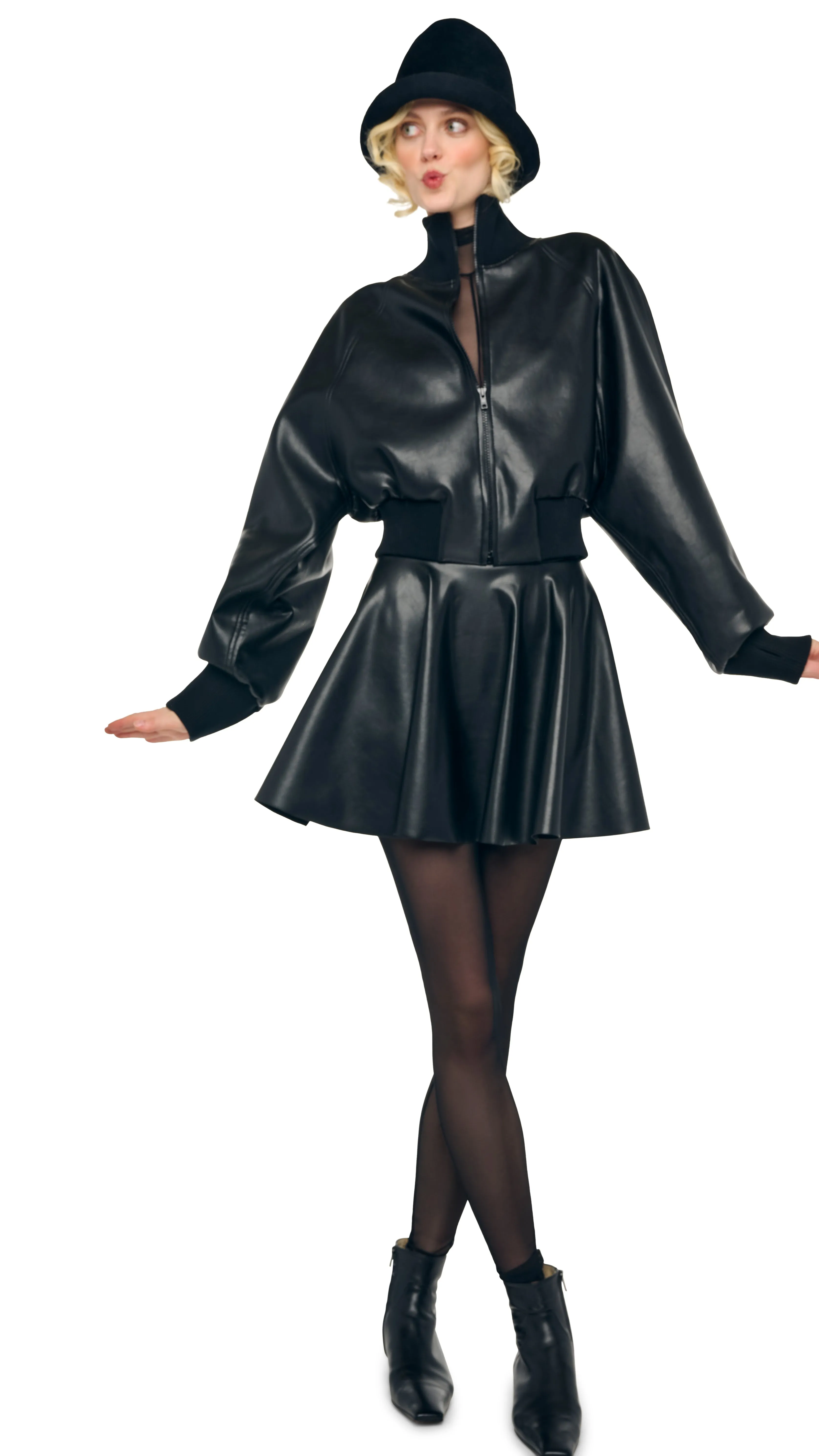 FLARED MINI SKIRT sold by Norma Kamali product image thumbnail 4