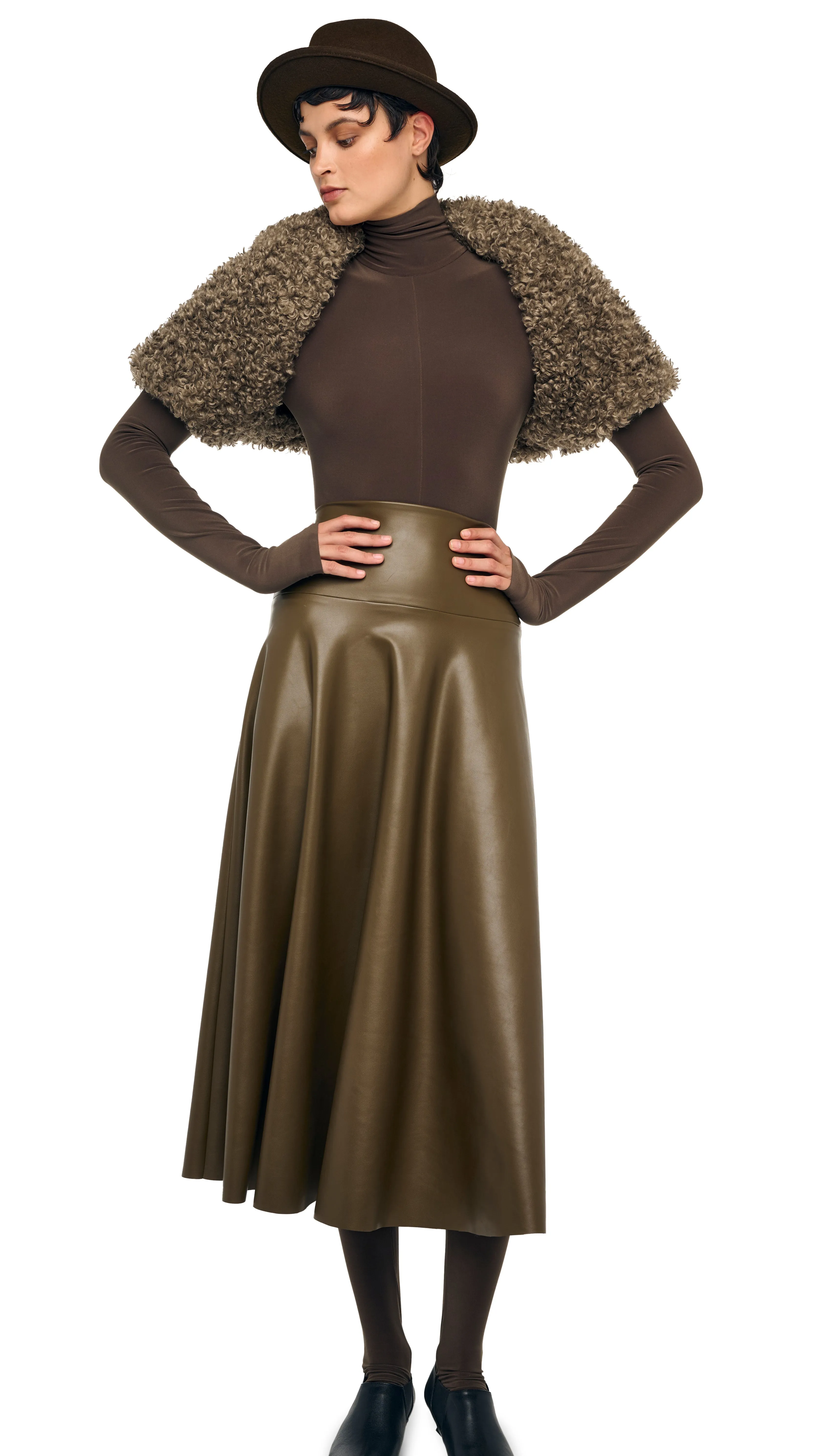 FLARED SKIRT TO MIDCALF sold by Norma Kamali product image thumbnail 4