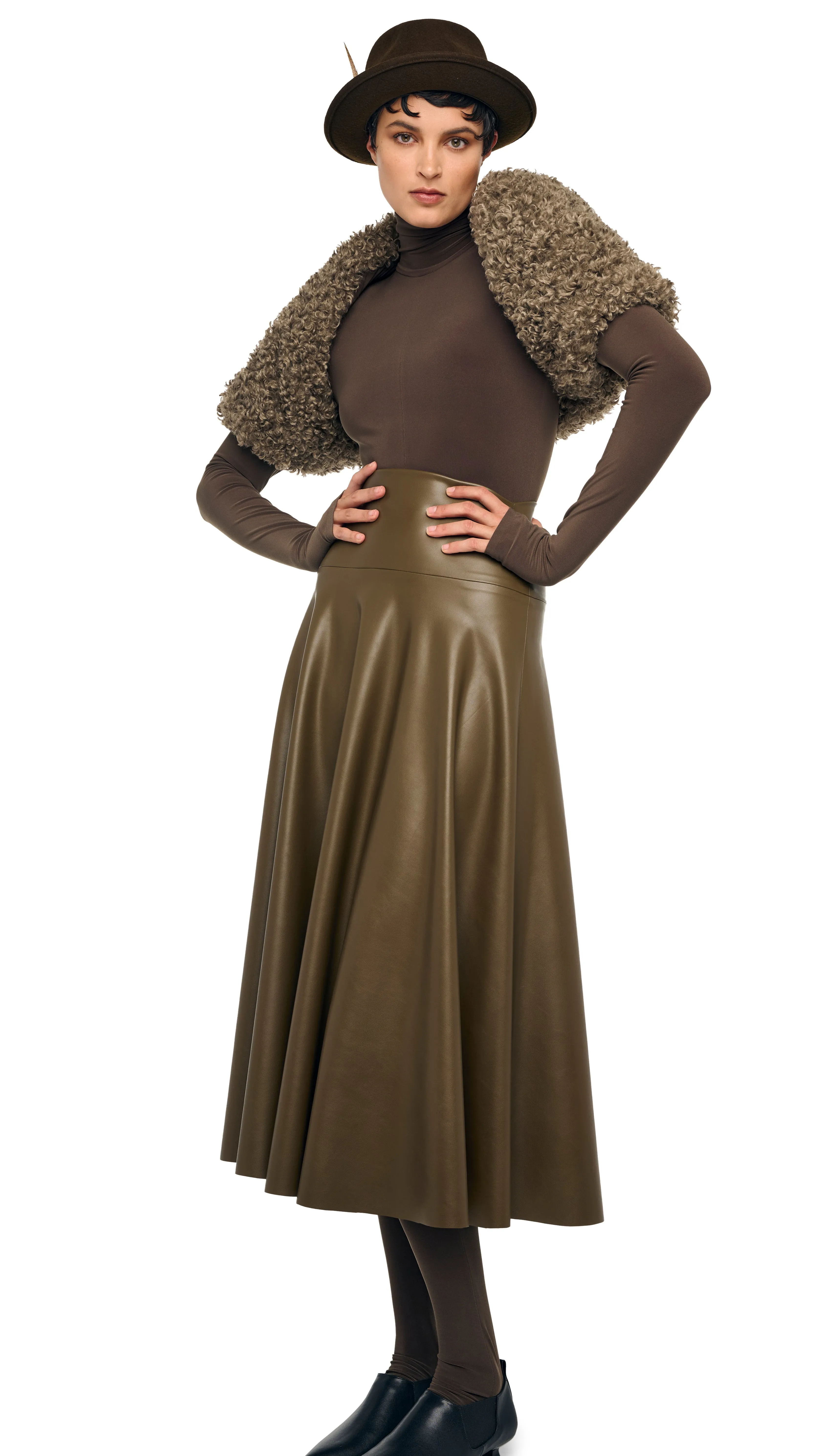 FLARED SKIRT TO MIDCALF sold by Norma Kamali product image thumbnail 5