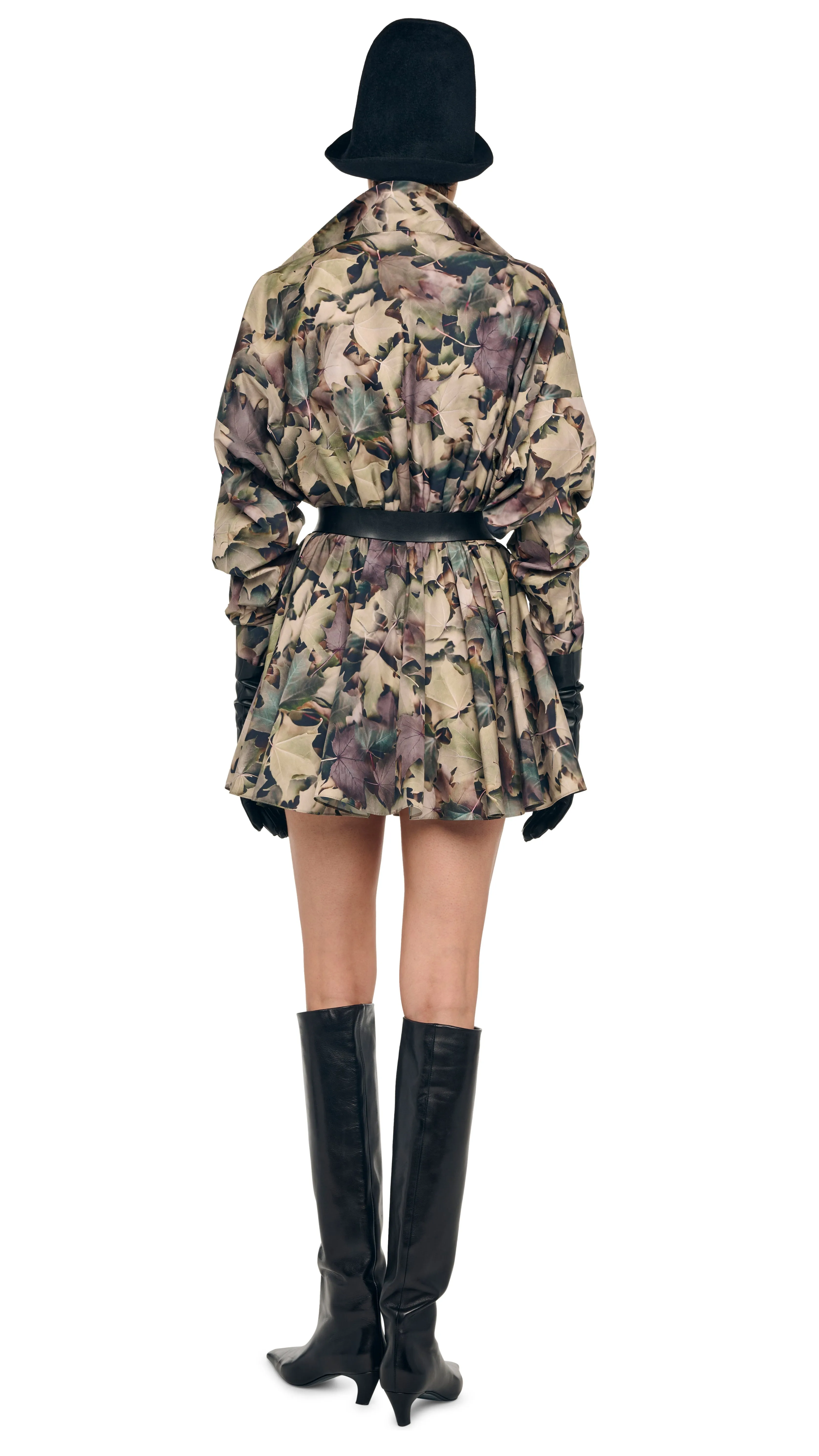 SUPER OS BF NK SHIRT FLARED MINI DRESS sold by Norma Kamali product image thumbnail 3