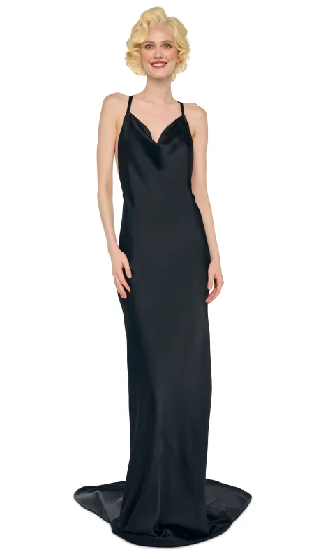 CROSS BACK BIAS GOWN W/ TRAIN sold by Norma Kamali