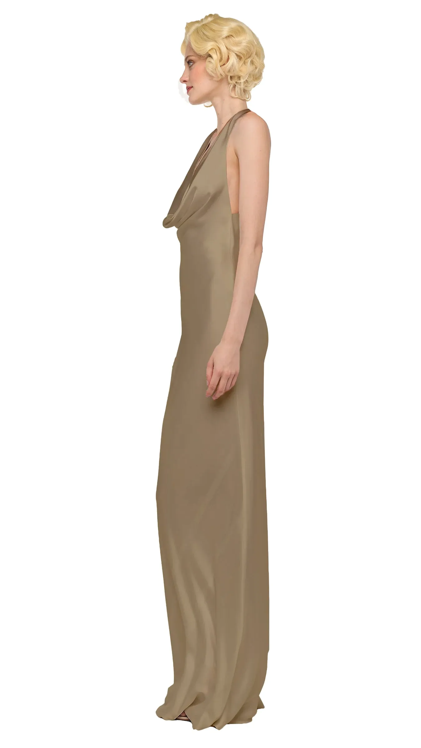 HALTER DRAPE BIAS GOWN sold by Norma Kamali product image thumbnail 2