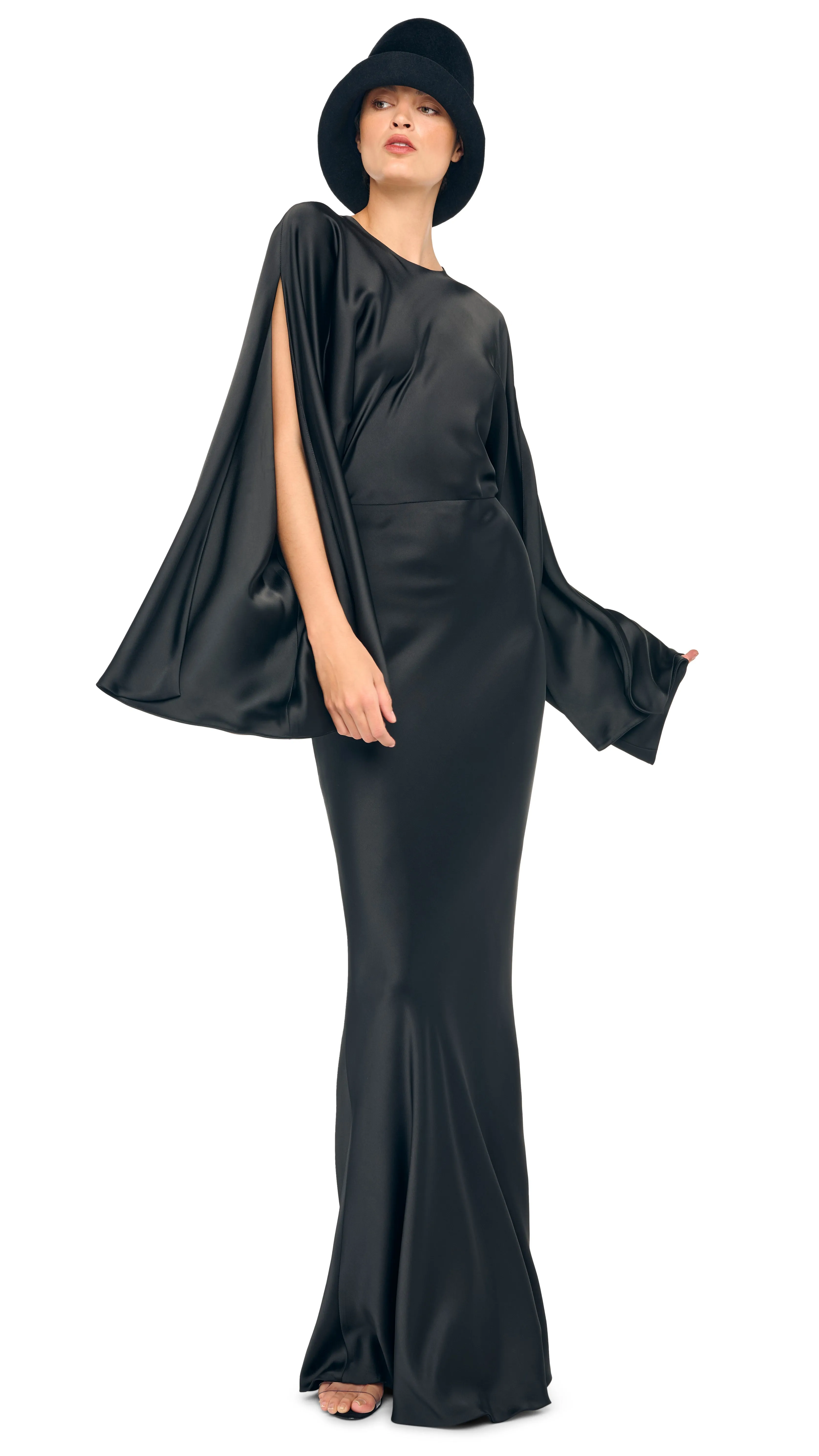 REVERSE OBIE GOWN LONG SLEEVE sold by Norma Kamali product image thumbnail 5