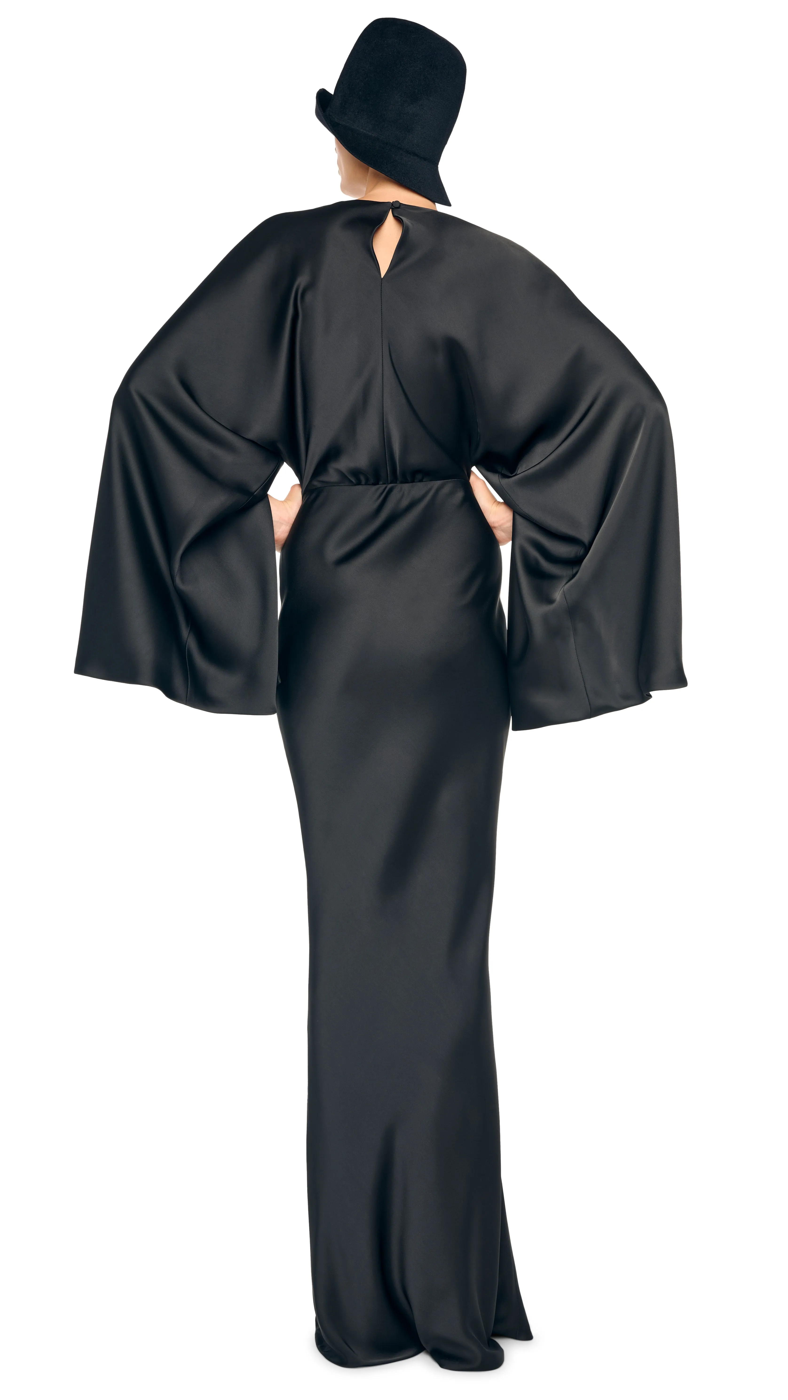REVERSE OBIE GOWN LONG SLEEVE sold by Norma Kamali product image thumbnail 3