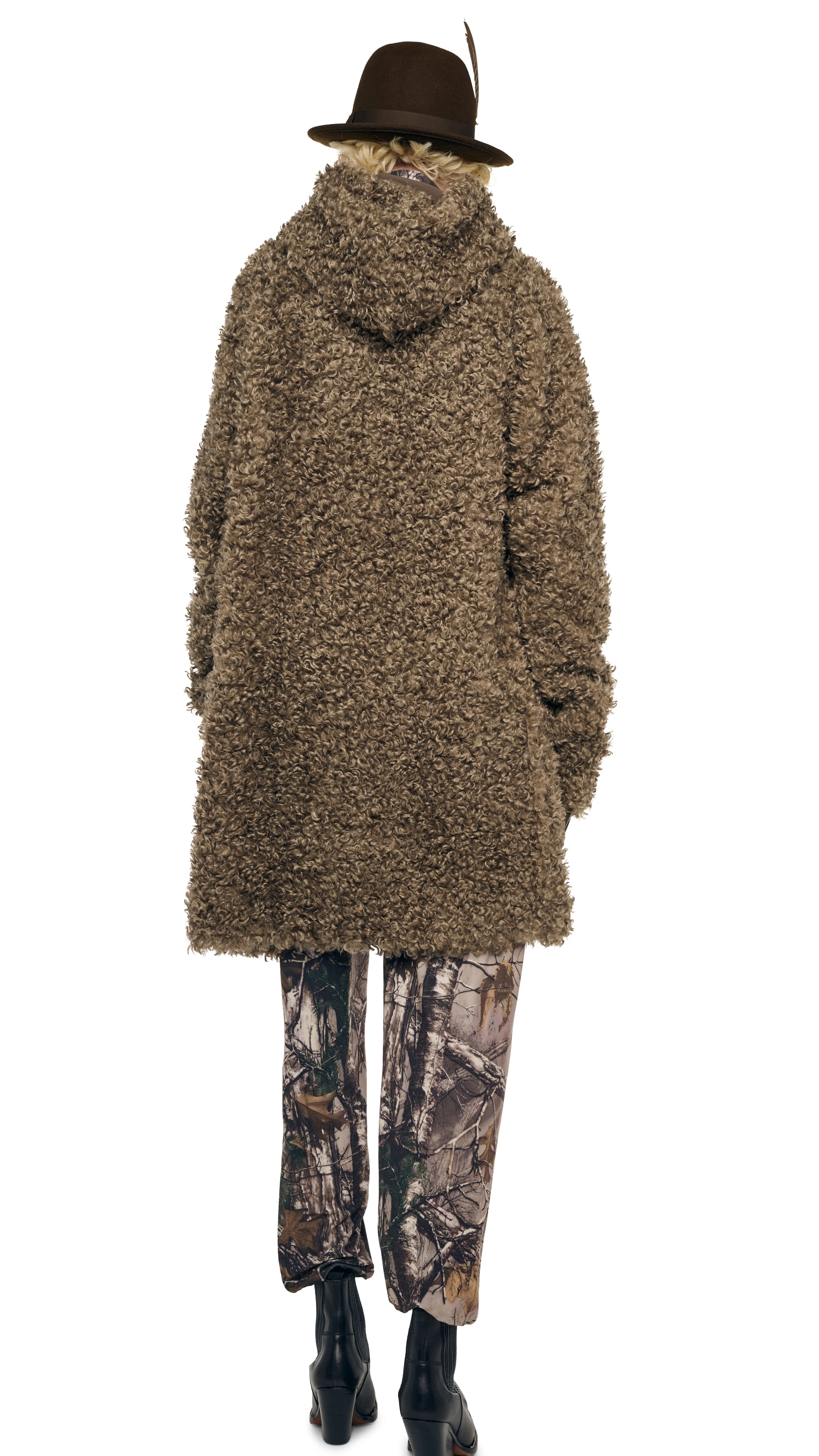 OS RAGLAN SLEEVE ZIP FRONT HOODED JACKET sold by Norma Kamali product image thumbnail 3