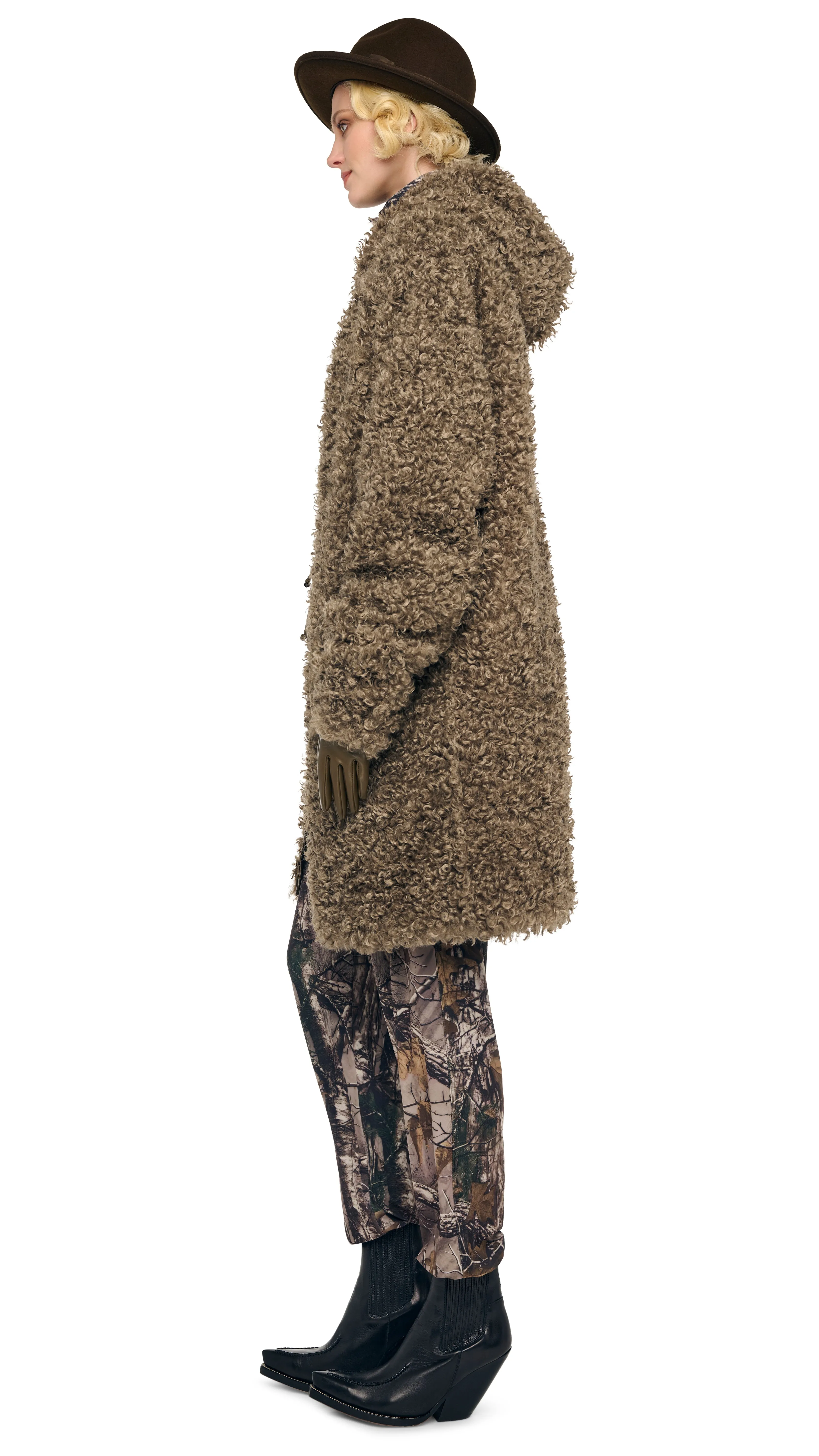 OS RAGLAN SLEEVE ZIP FRONT HOODED JACKET sold by Norma Kamali product image thumbnail 2