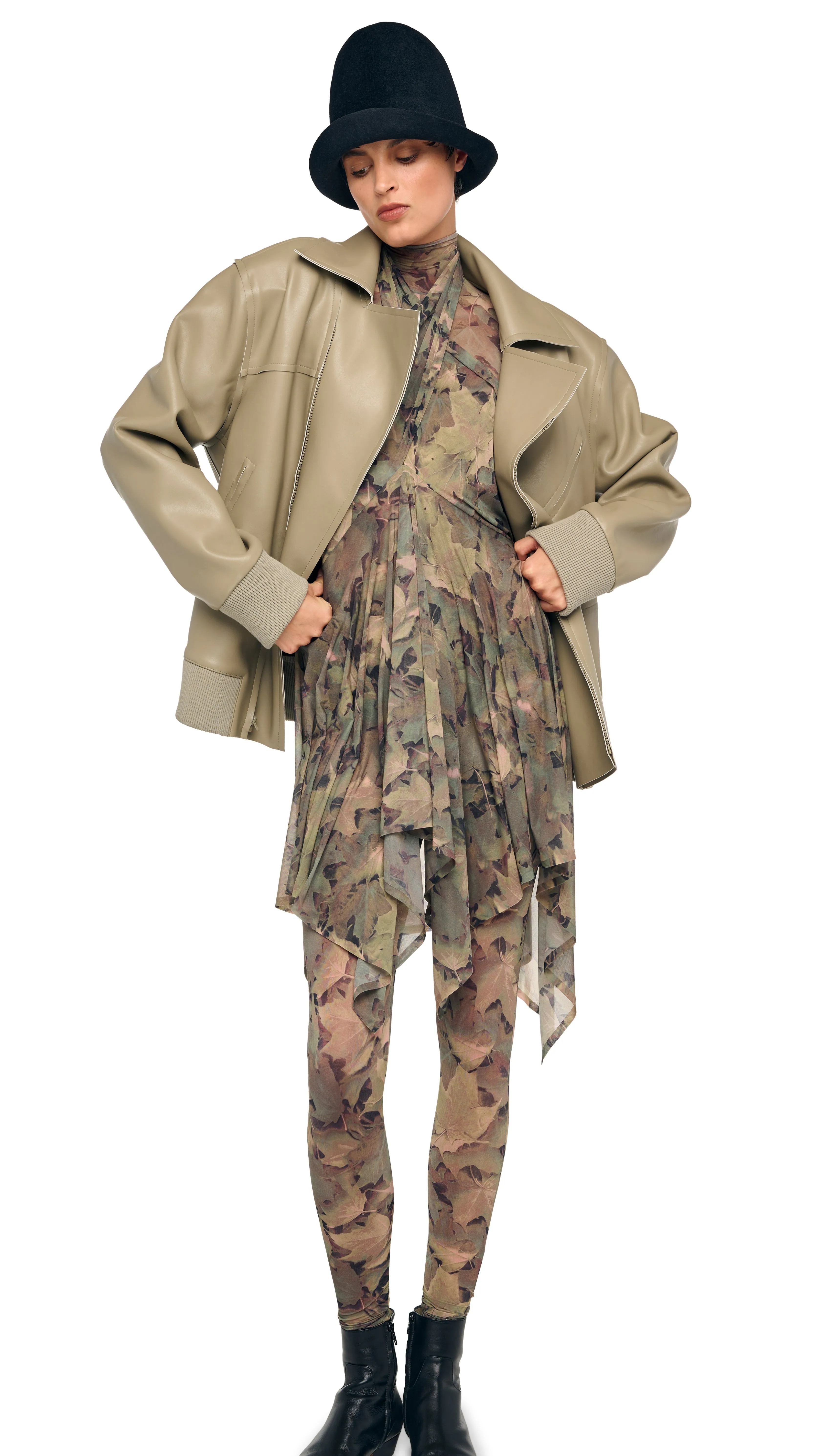 OVERSIZED MOTO JACKET sold by Norma Kamali product image thumbnail 5