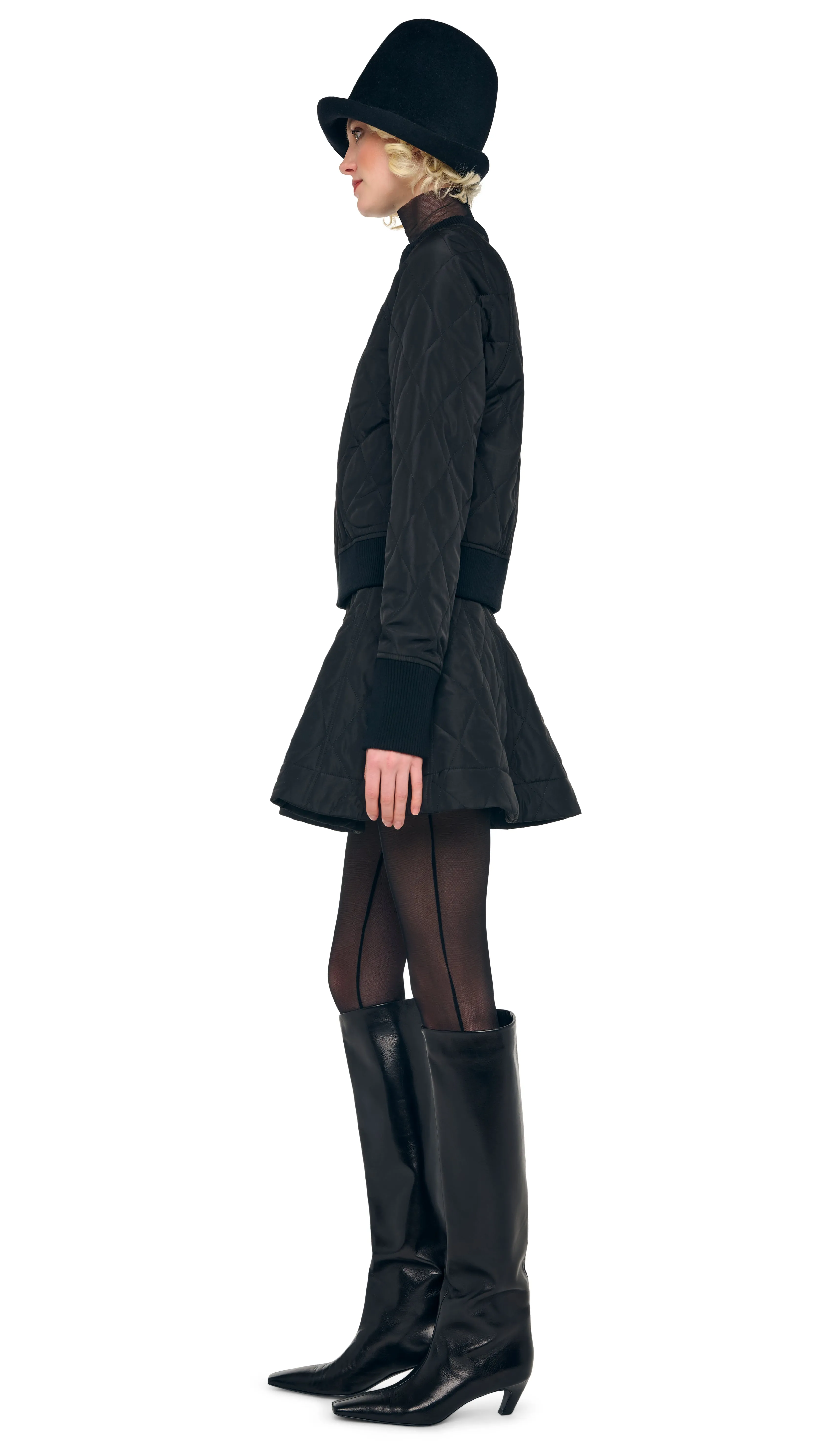 QUILTED SHORT BOMBER JACKET sold by Norma Kamali product image thumbnail 2