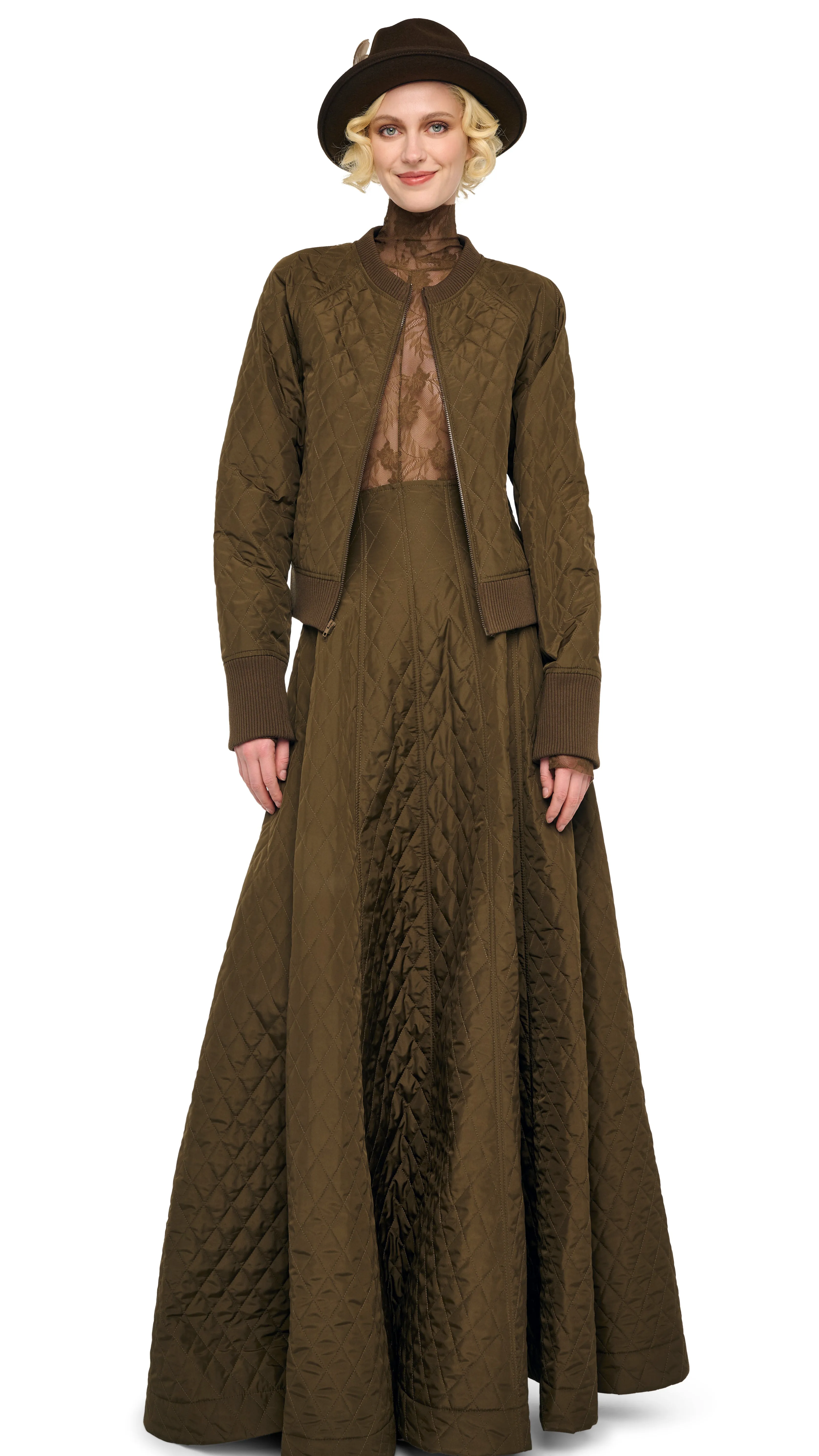 QUILTED SHORT BOMBER JACKET sold by Norma Kamali product image thumbnail 4