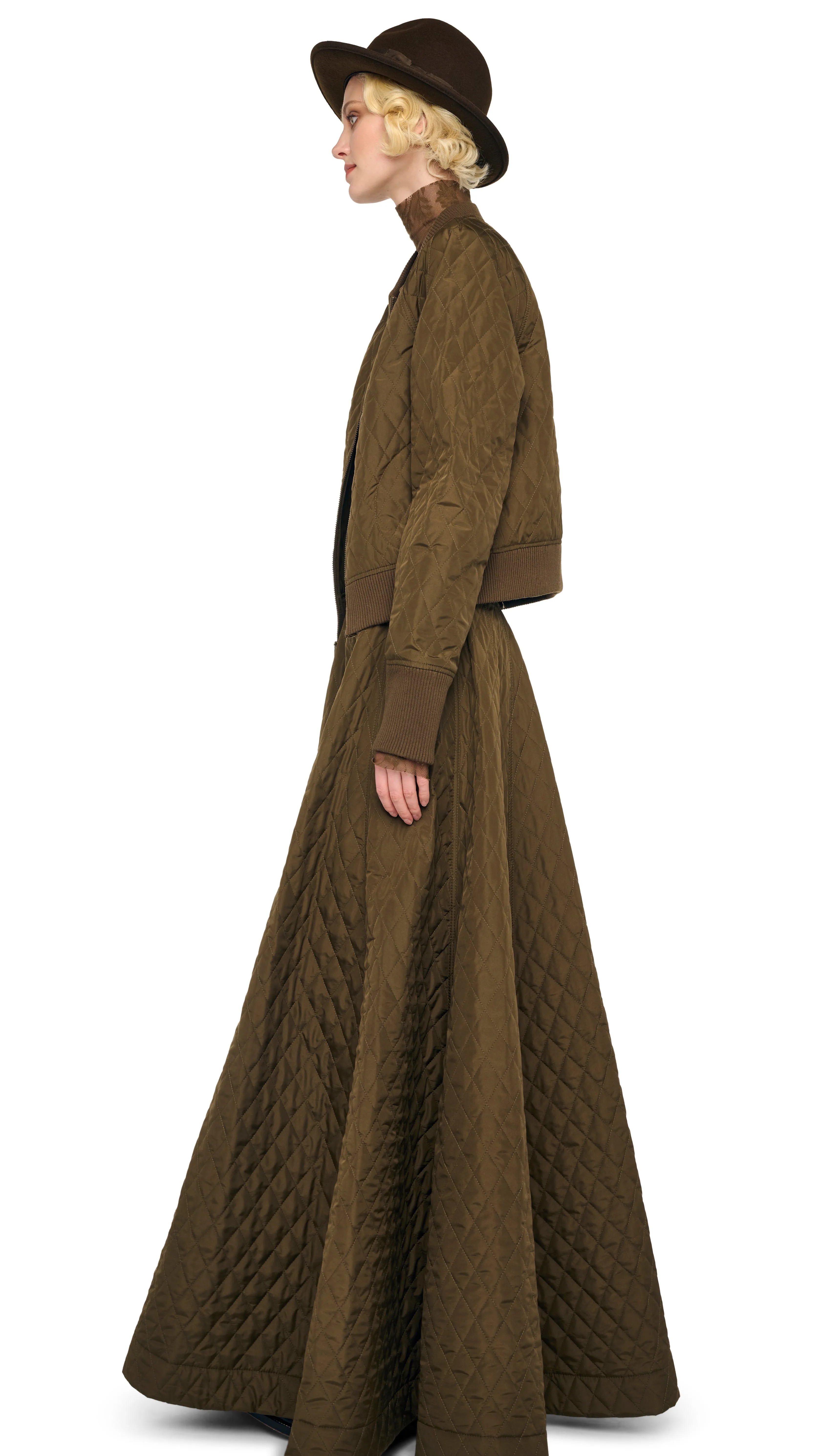 QUILTED SHORT BOMBER JACKET sold by Norma Kamali product image thumbnail 2