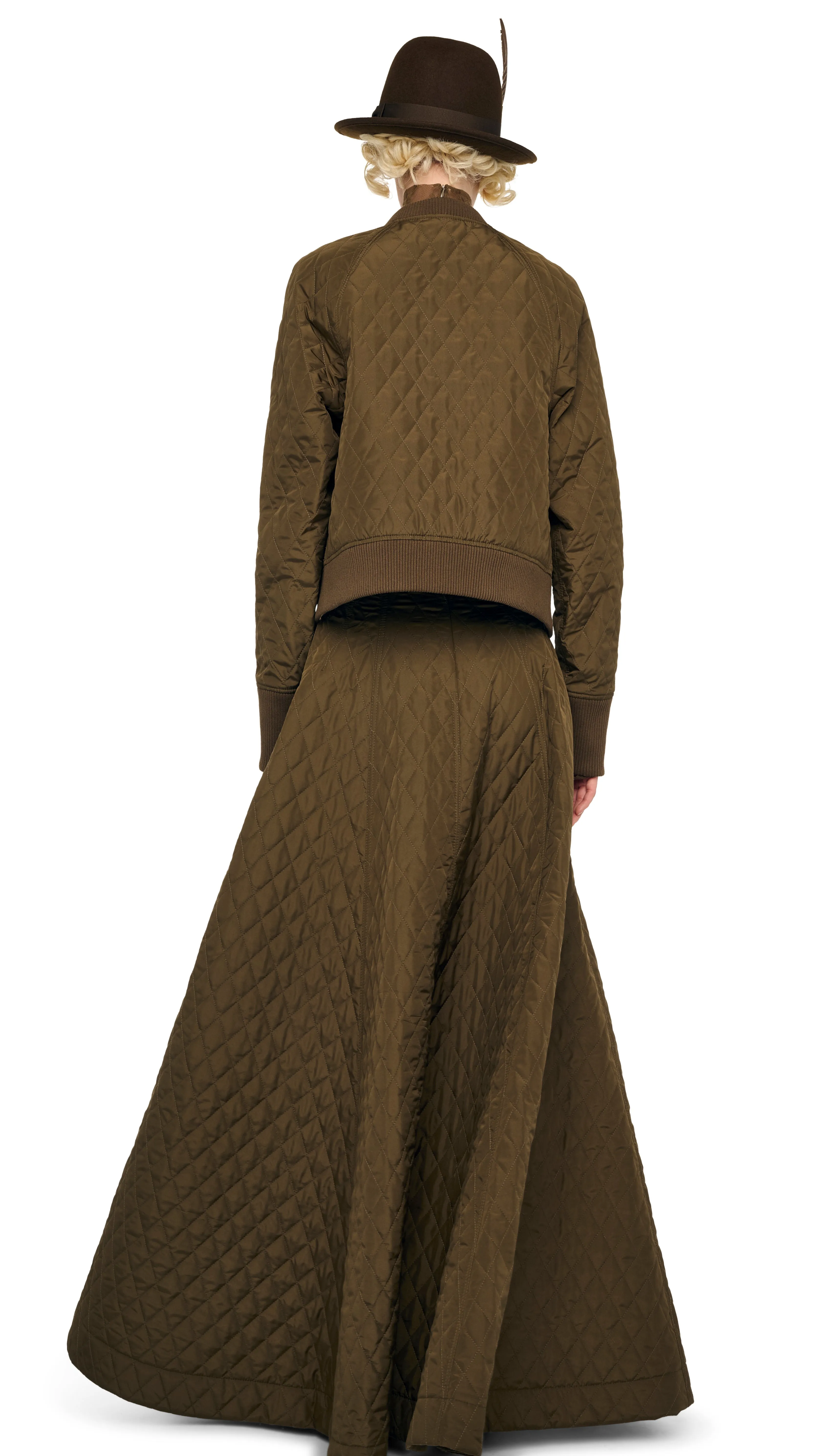 QUILTED SHORT BOMBER JACKET sold by Norma Kamali product image thumbnail 3