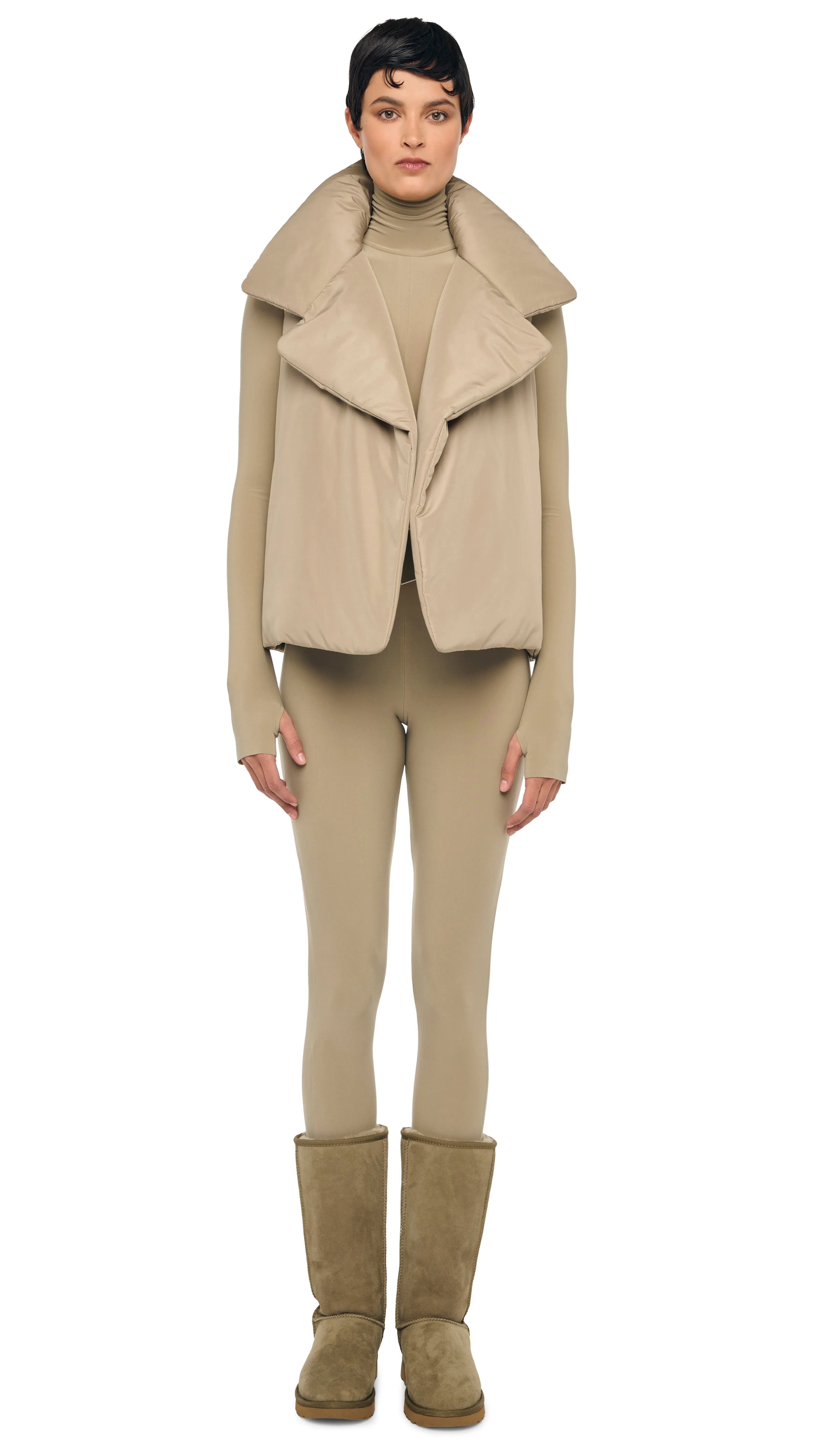 SLEEVELESS SLEEPING BAG VEST sold by Norma Kamali