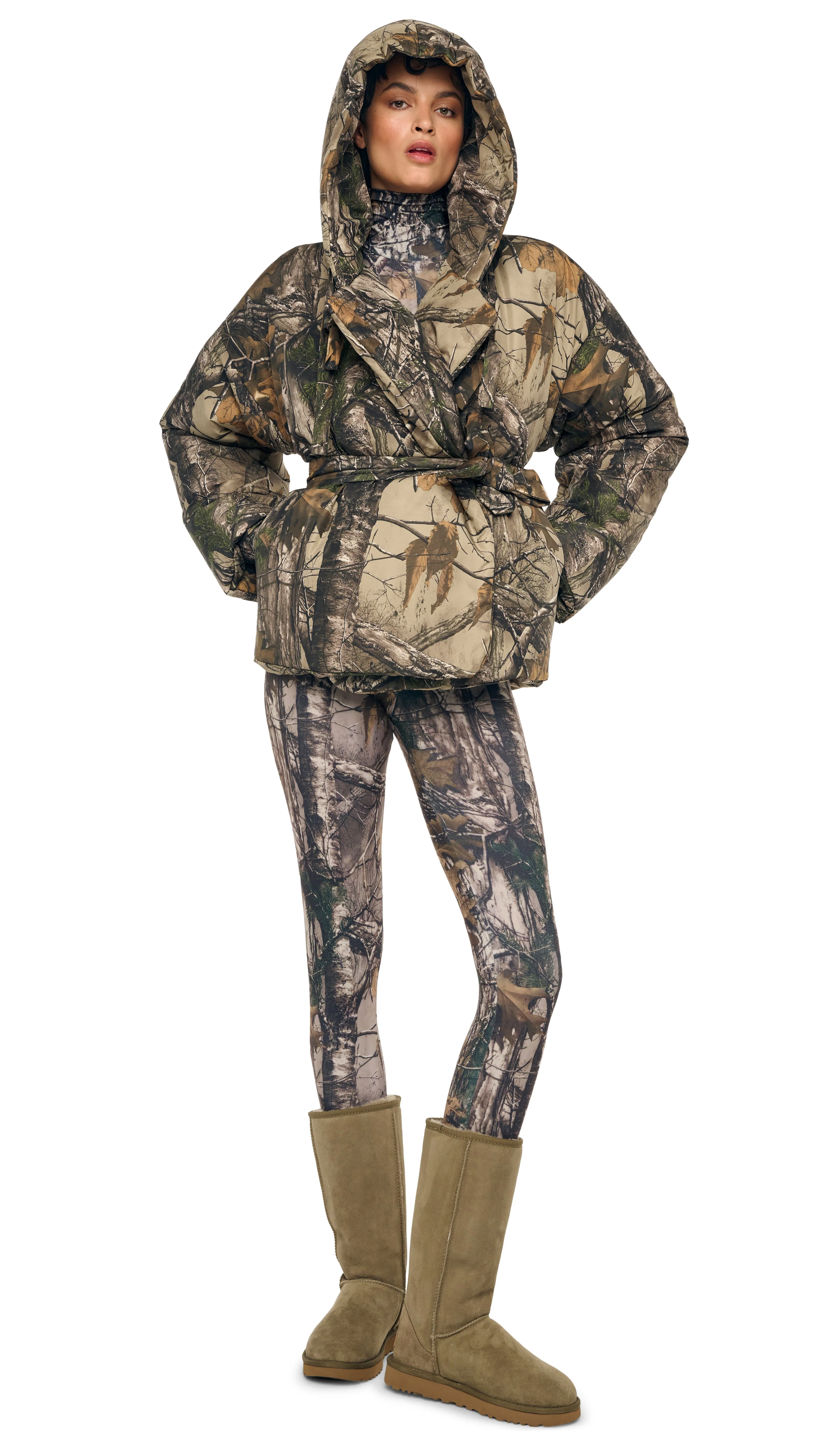 HOODED SLEEPING BAG JACKET W/ DRAWSTRINGS sold by Norma Kamali product image thumbnail 5