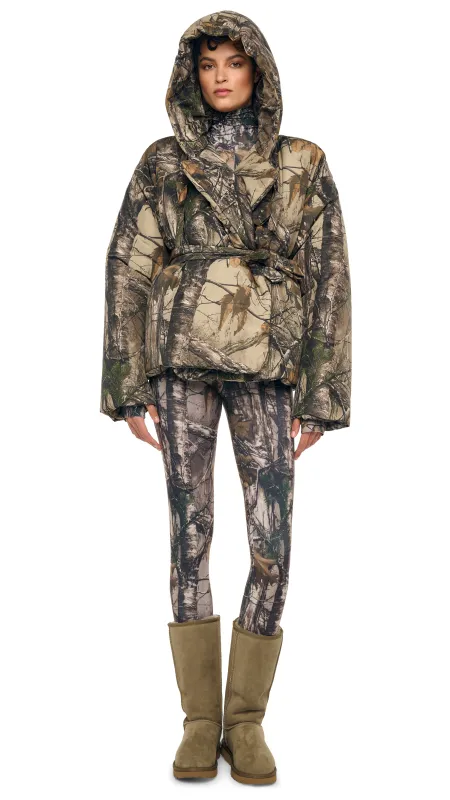 HOODED SLEEPING BAG JACKET W/ DRAWSTRINGS sold by Norma Kamali