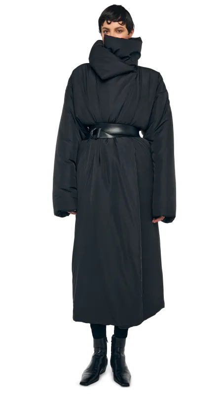 HIGH COLLAR SLEEPING BAG COAT LONG sold by Norma Kamali