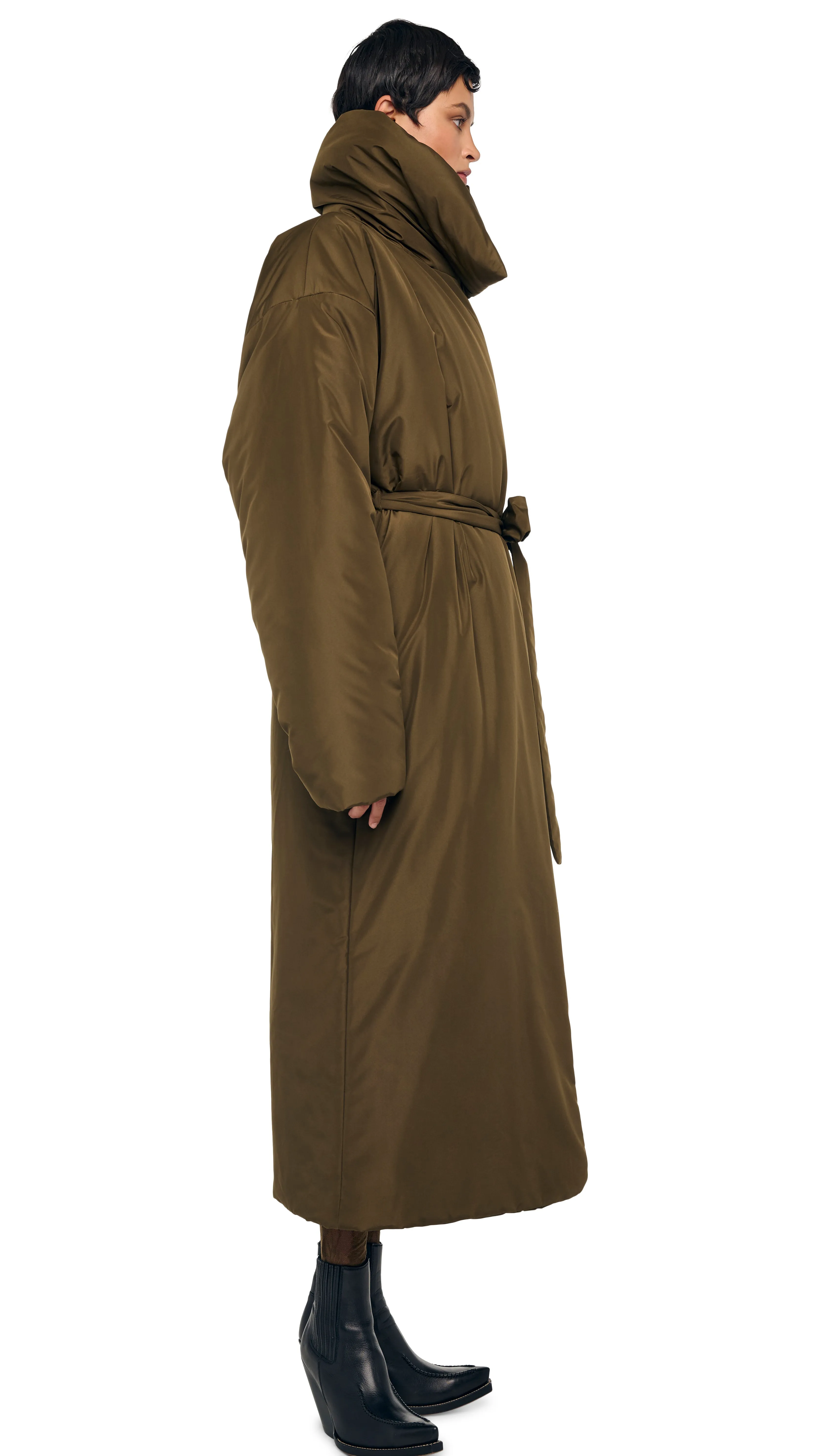 HIGH COLLAR SLEEPING BAG COAT LONG sold by Norma Kamali product image thumbnail 4