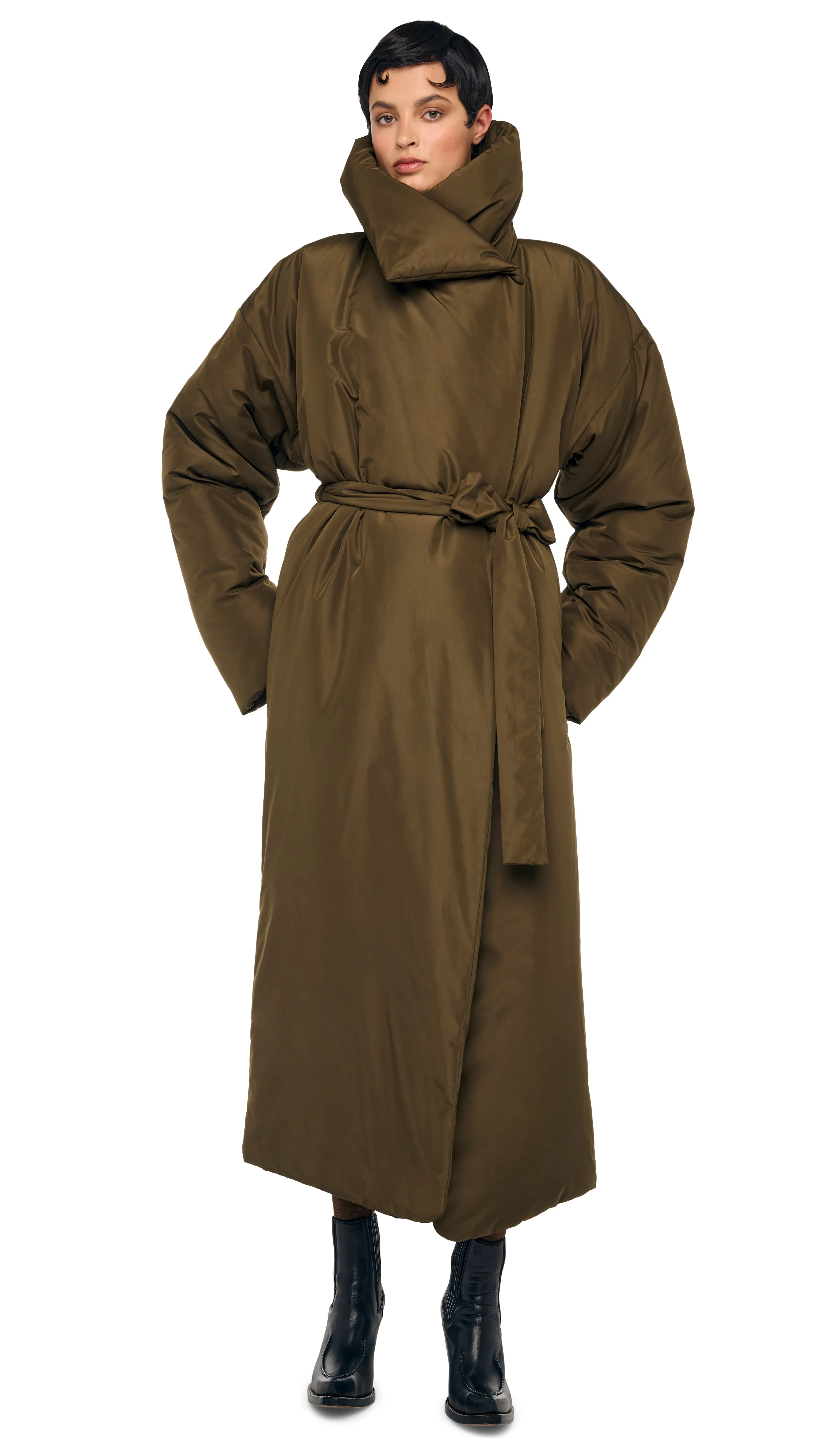 HIGH COLLAR SLEEPING BAG COAT LONG sold by Norma Kamali product image thumbnail 5