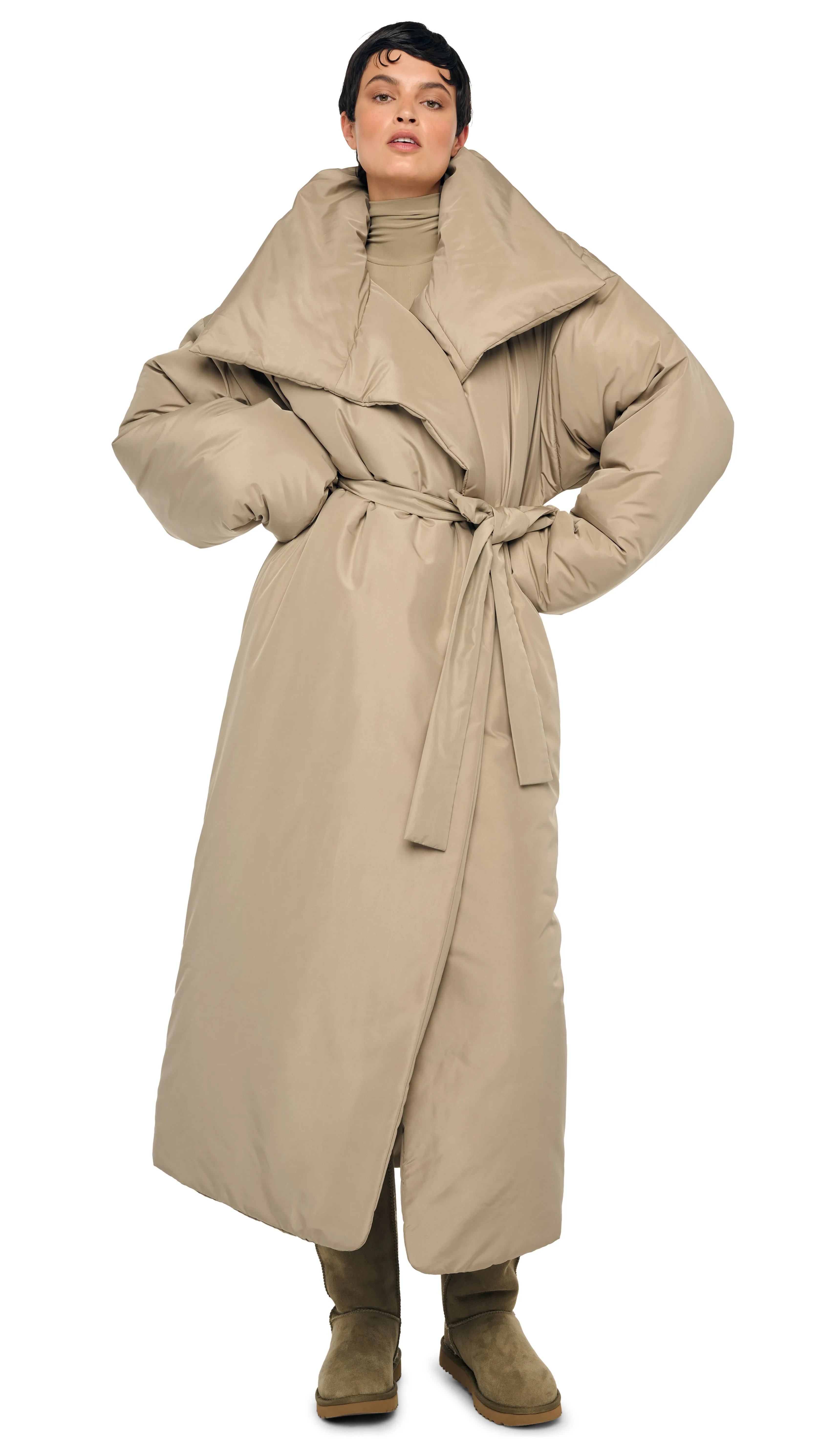 HIGH COLLAR SLEEPING BAG COAT LONG sold by Norma Kamali product image thumbnail 4