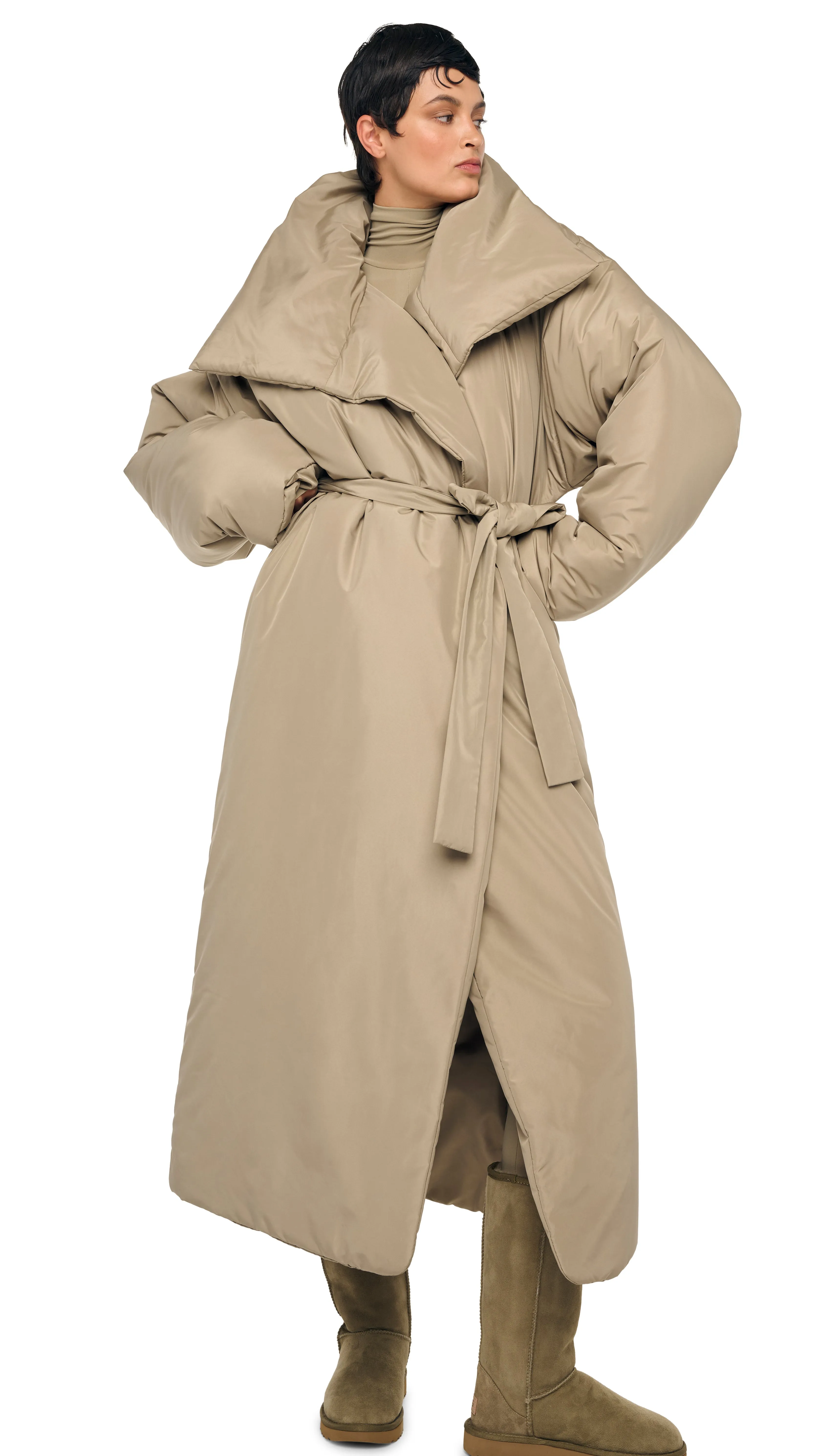 HIGH COLLAR SLEEPING BAG COAT LONG sold by Norma Kamali product image thumbnail 5