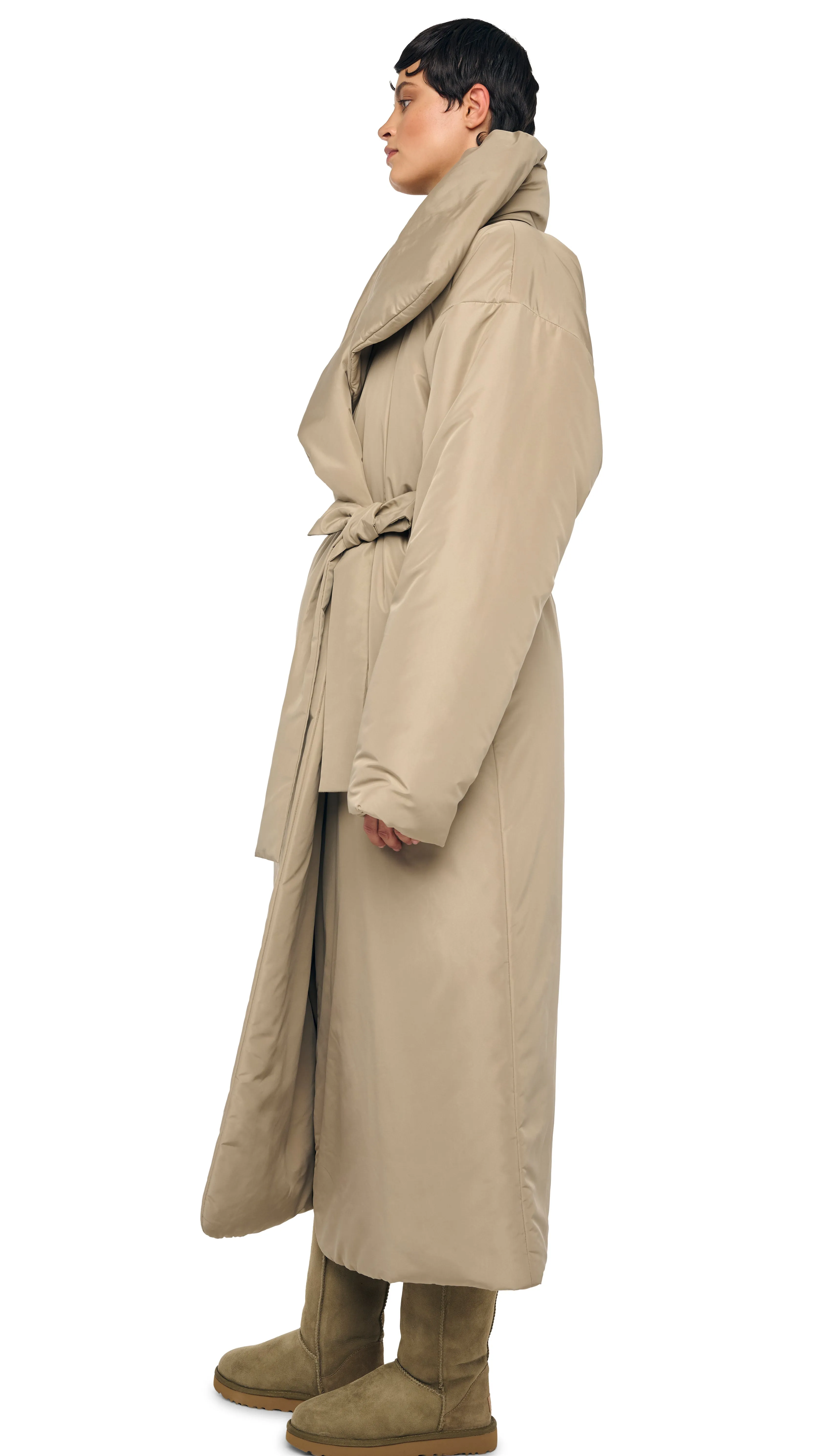 HIGH COLLAR SLEEPING BAG COAT LONG sold by Norma Kamali product image thumbnail 2