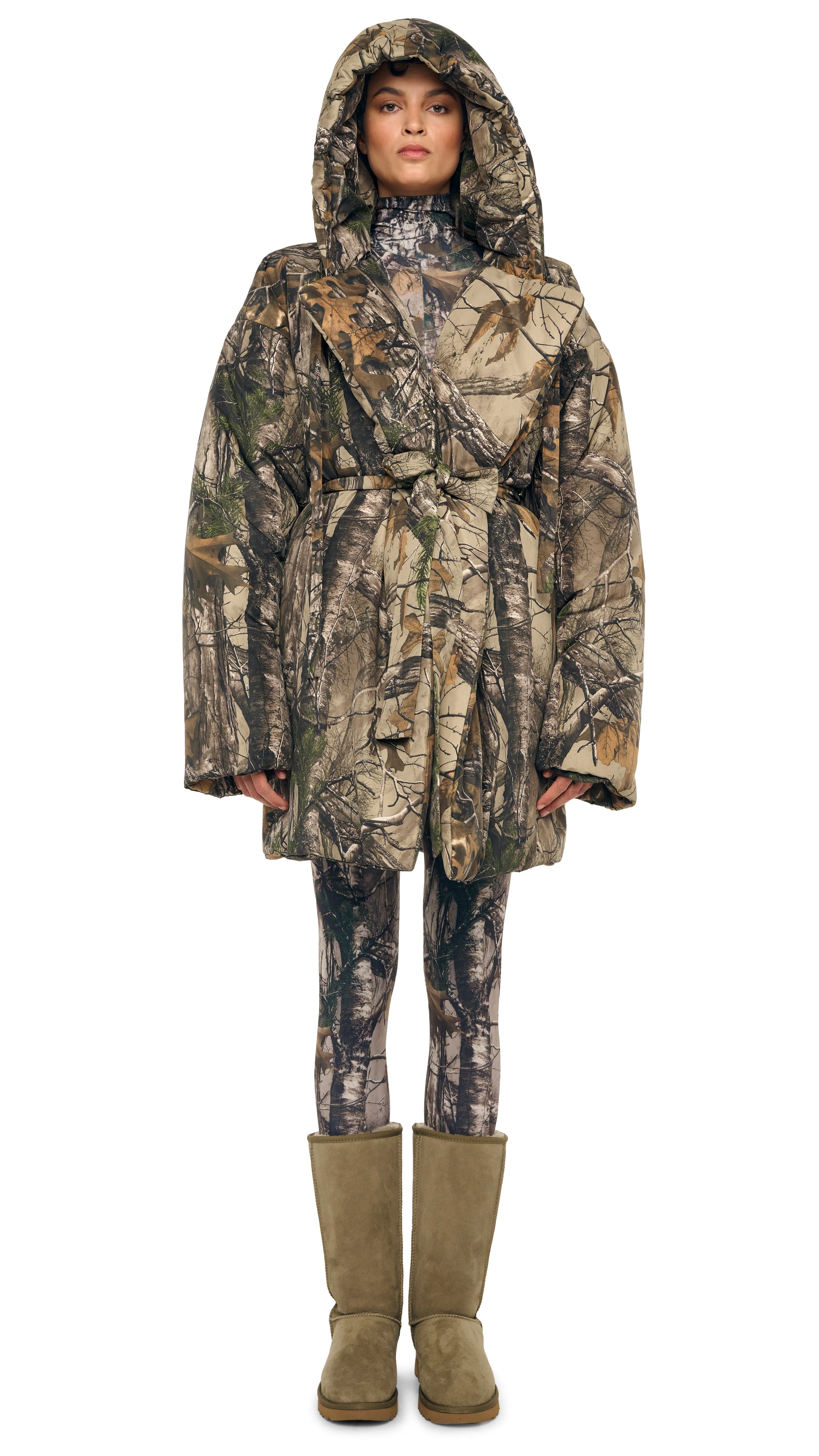 HOODED SLEEPING BAG COAT TO KNEE sold by Norma Kamali product image thumbnail 5