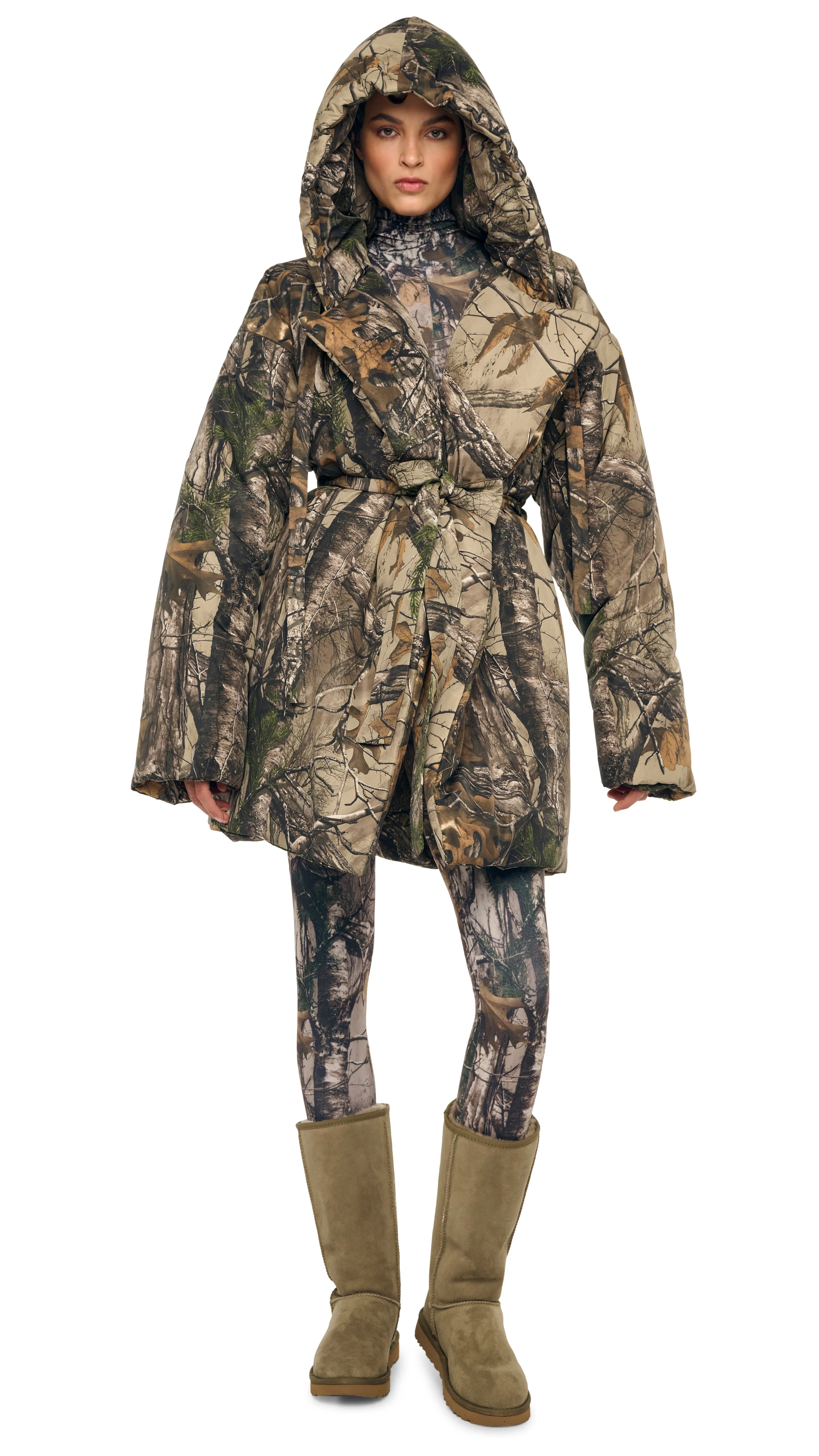 HOODED SLEEPING BAG COAT TO KNEE sold by Norma Kamali product image thumbnail 4