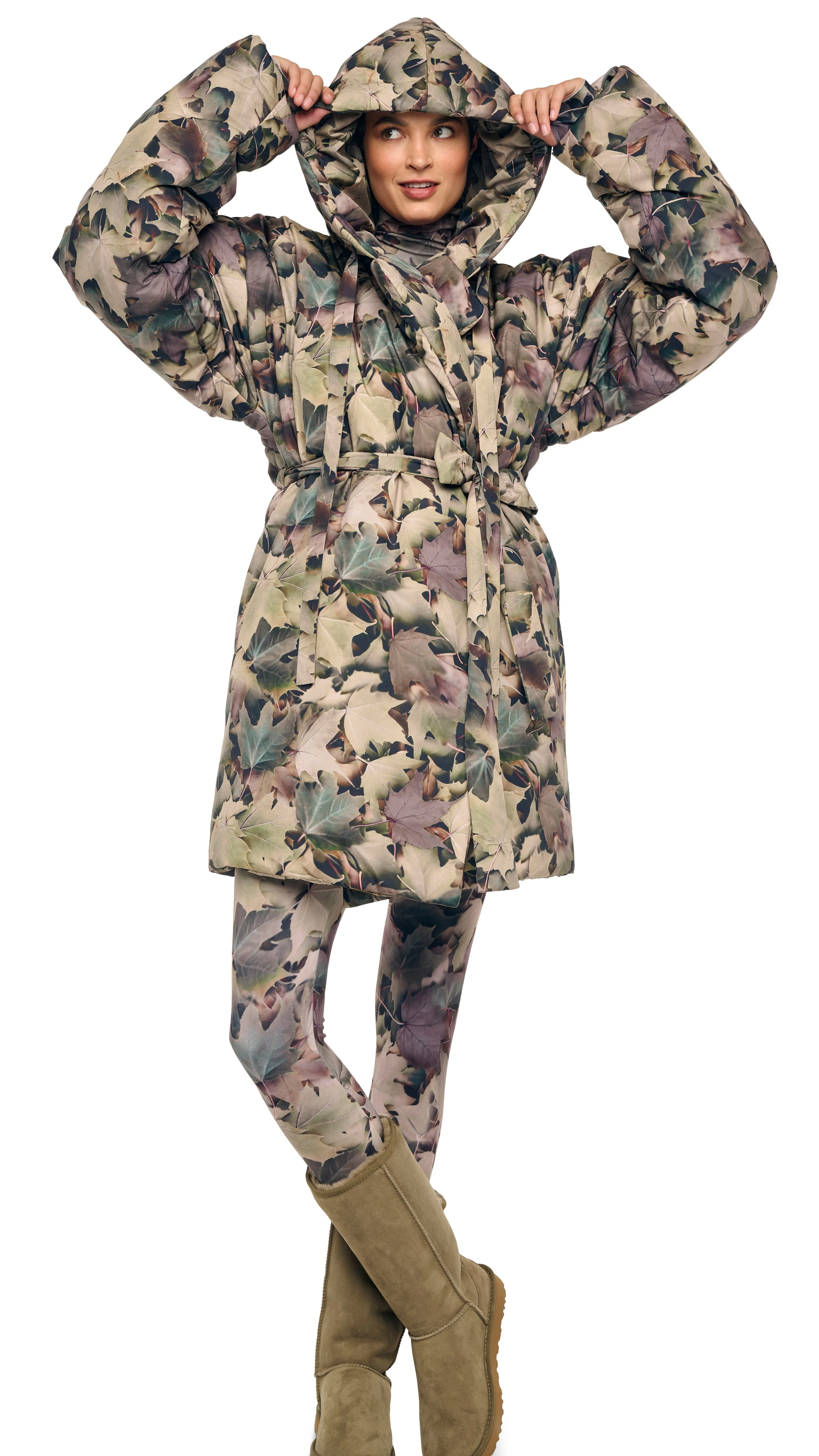 HOODED SLEEPING BAG COAT TO KNEE sold by Norma Kamali product image thumbnail 4