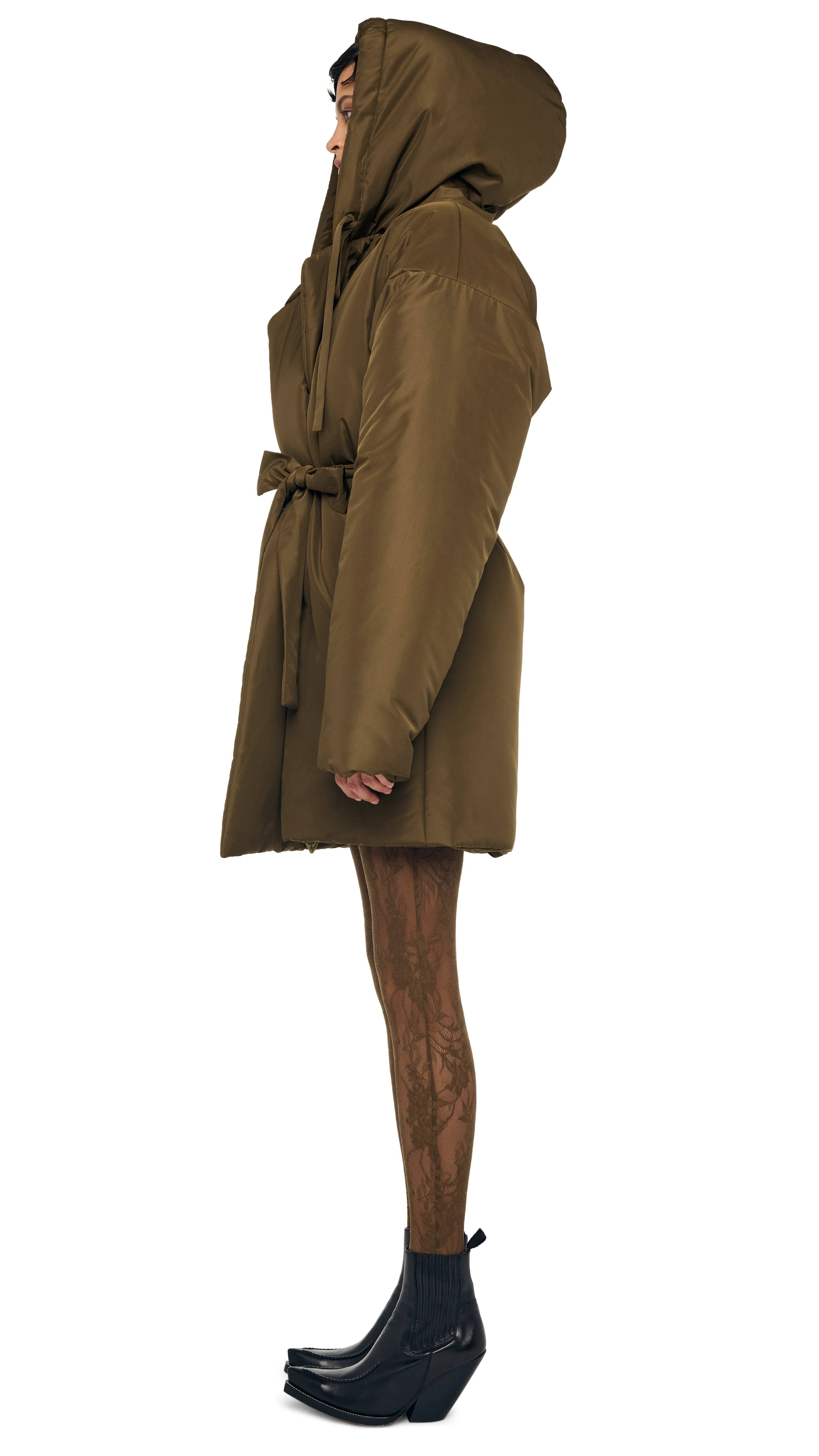 HOODED SLEEPING BAG COAT TO KNEE sold by Norma Kamali product image thumbnail 2