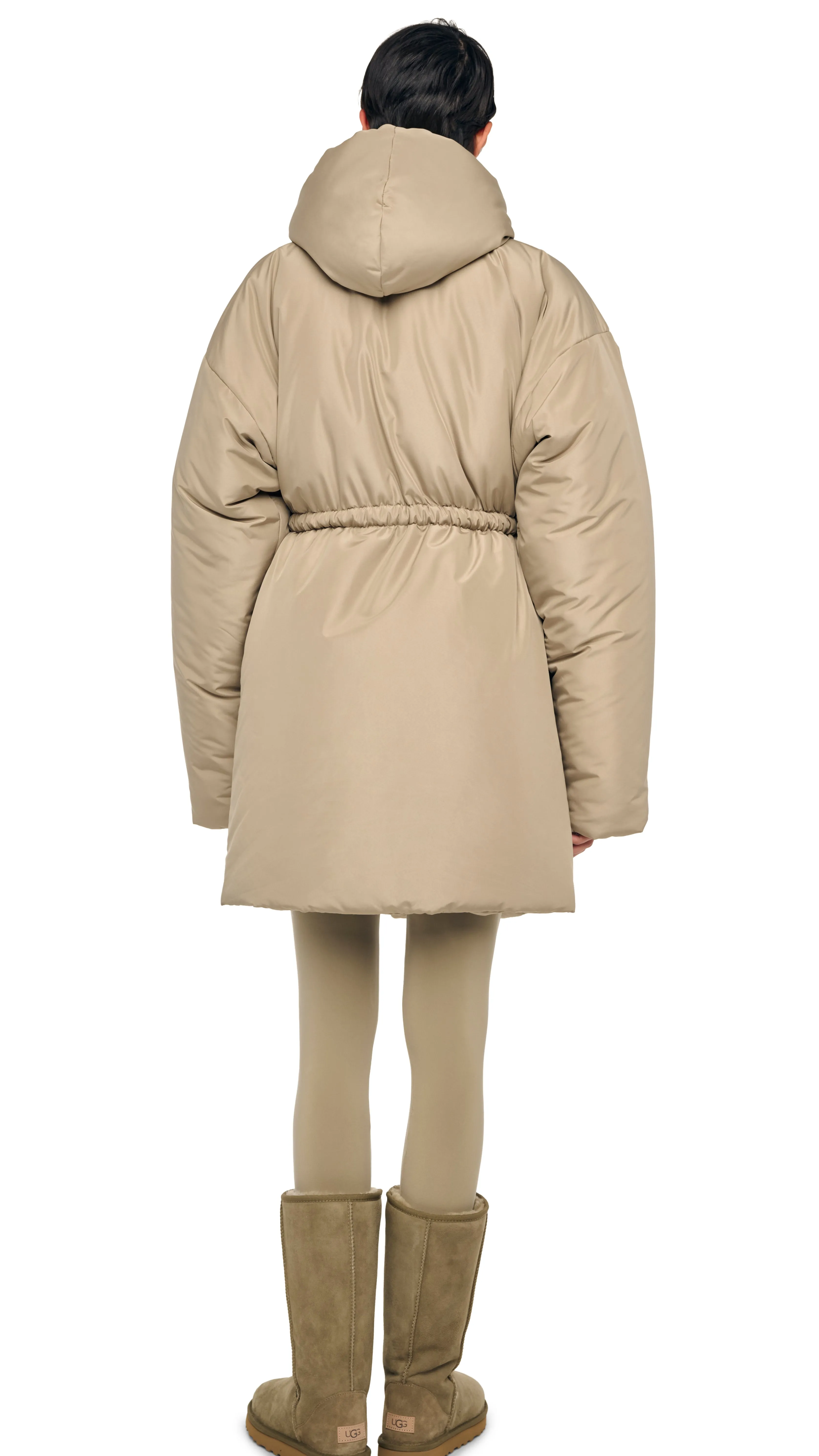 HOODED SLEEPING BAG COAT TO KNEE sold by Norma Kamali product image thumbnail 3