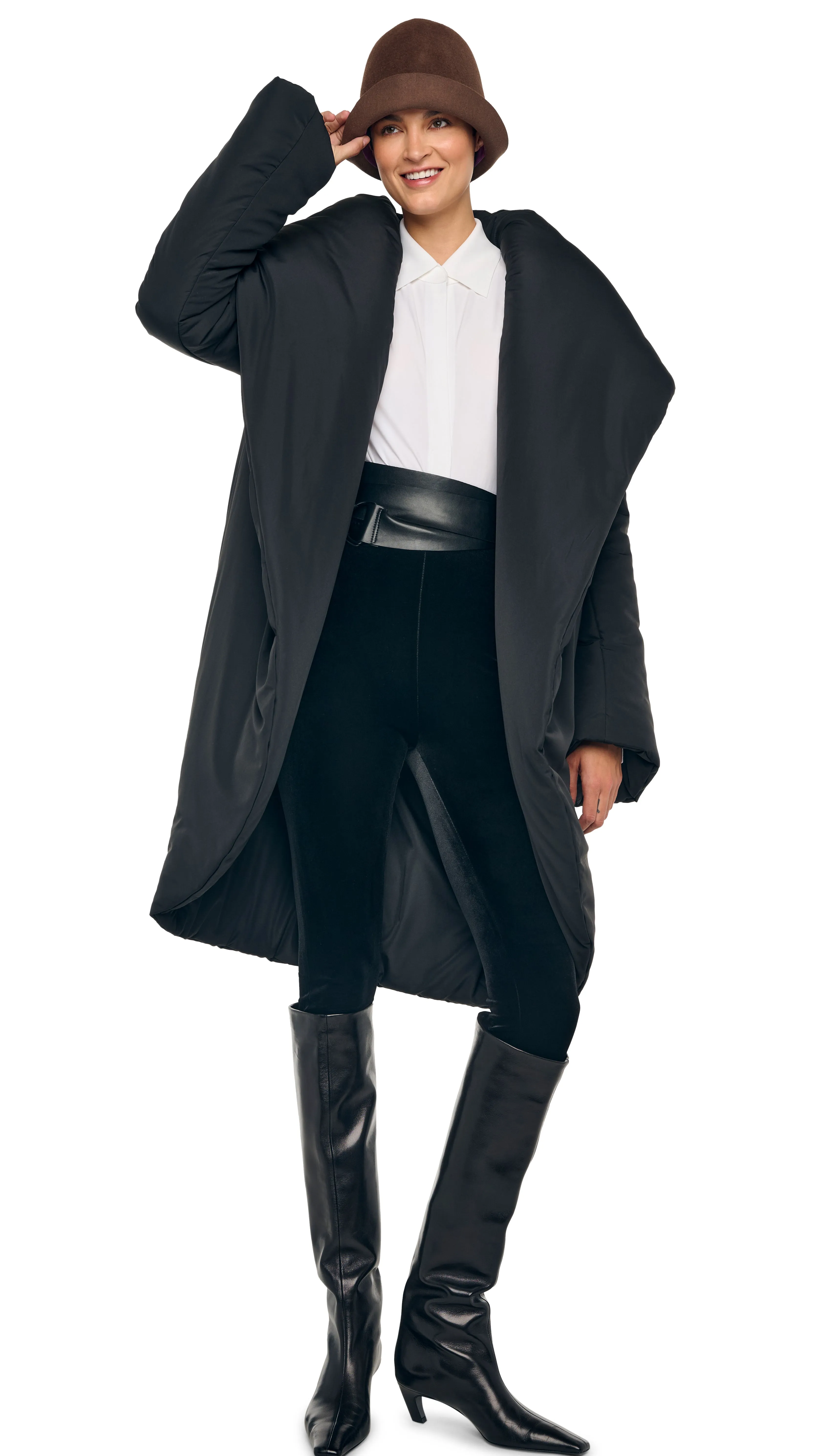 SHAWL COLLAR SLEEPING BAG COAT sold by Norma Kamali product image thumbnail 4