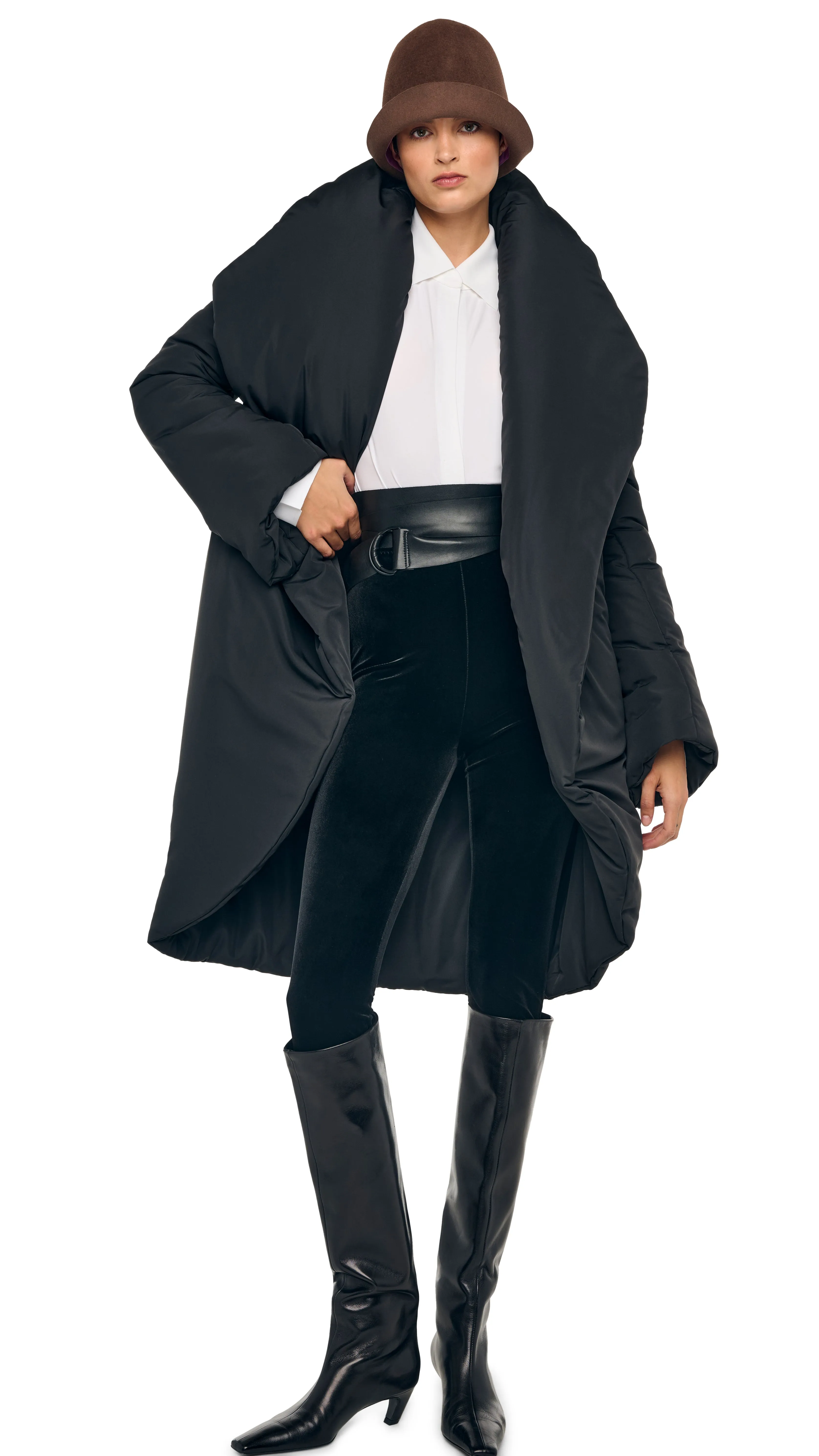 SHAWL COLLAR SLEEPING BAG COAT sold by Norma Kamali product image thumbnail 5