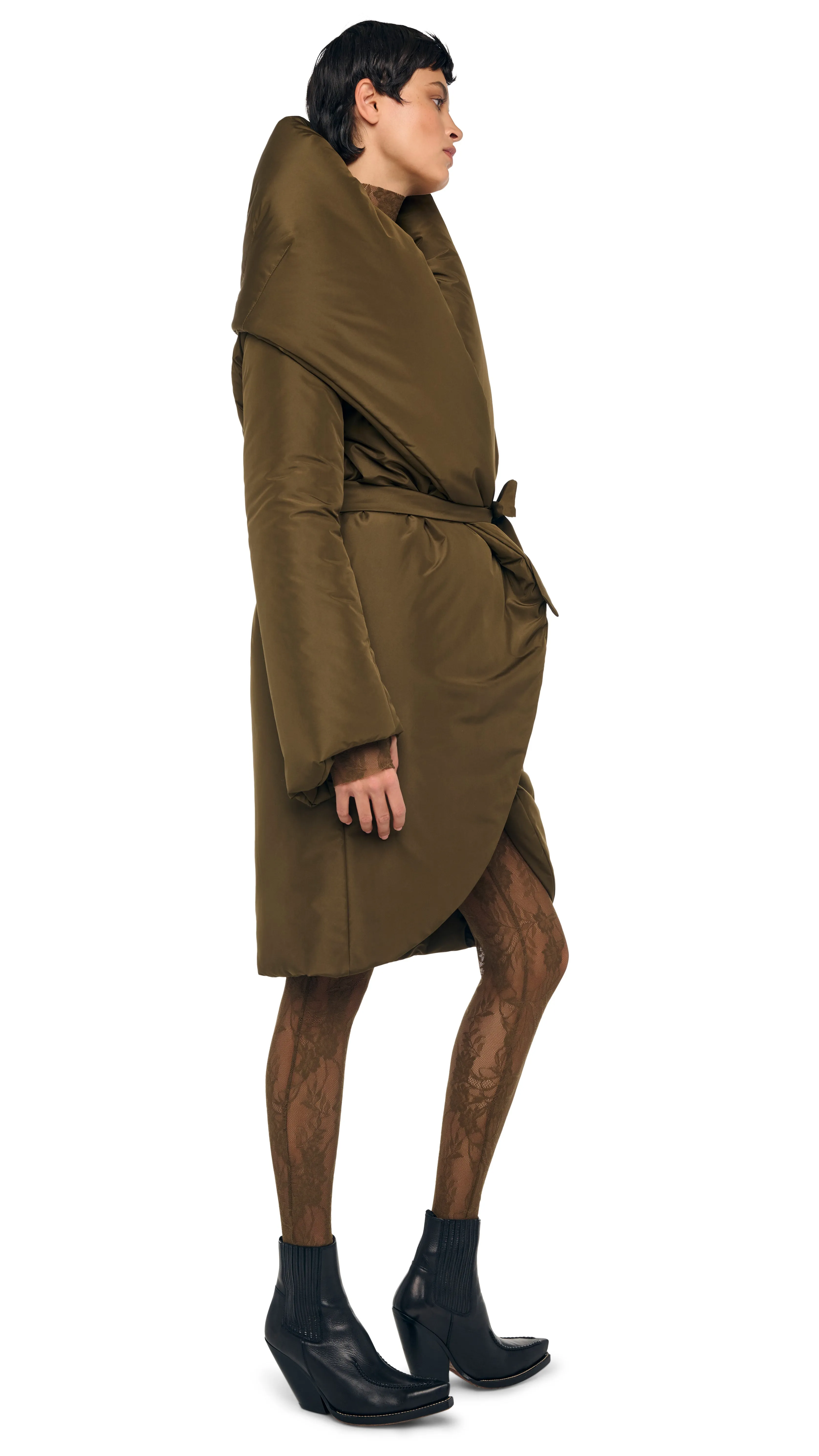 SHAWL COLLAR SLEEPING BAG COAT sold by Norma Kamali product image thumbnail 4