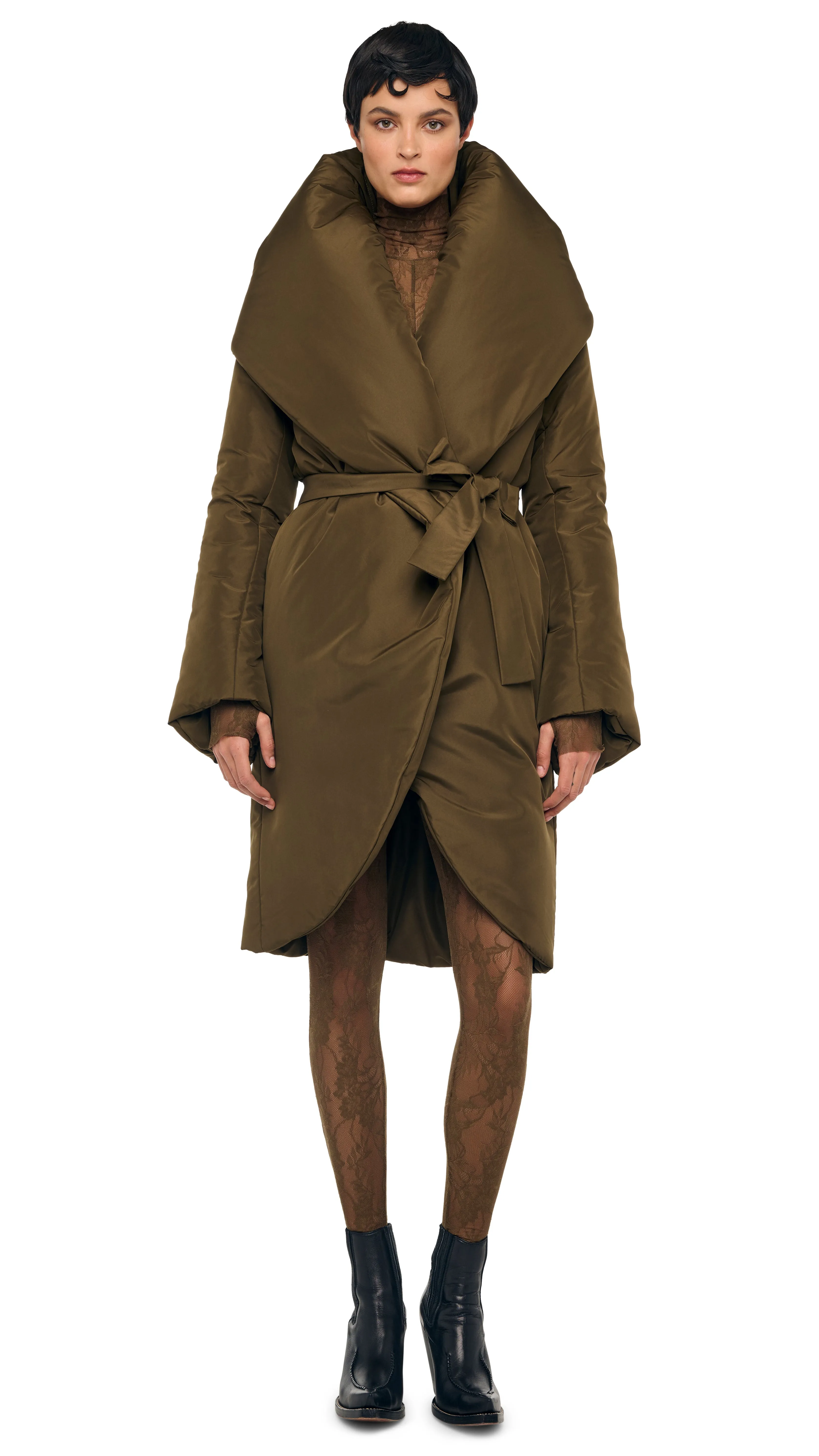 SHAWL COLLAR SLEEPING BAG COAT sold by Norma Kamali product image thumbnail 5
