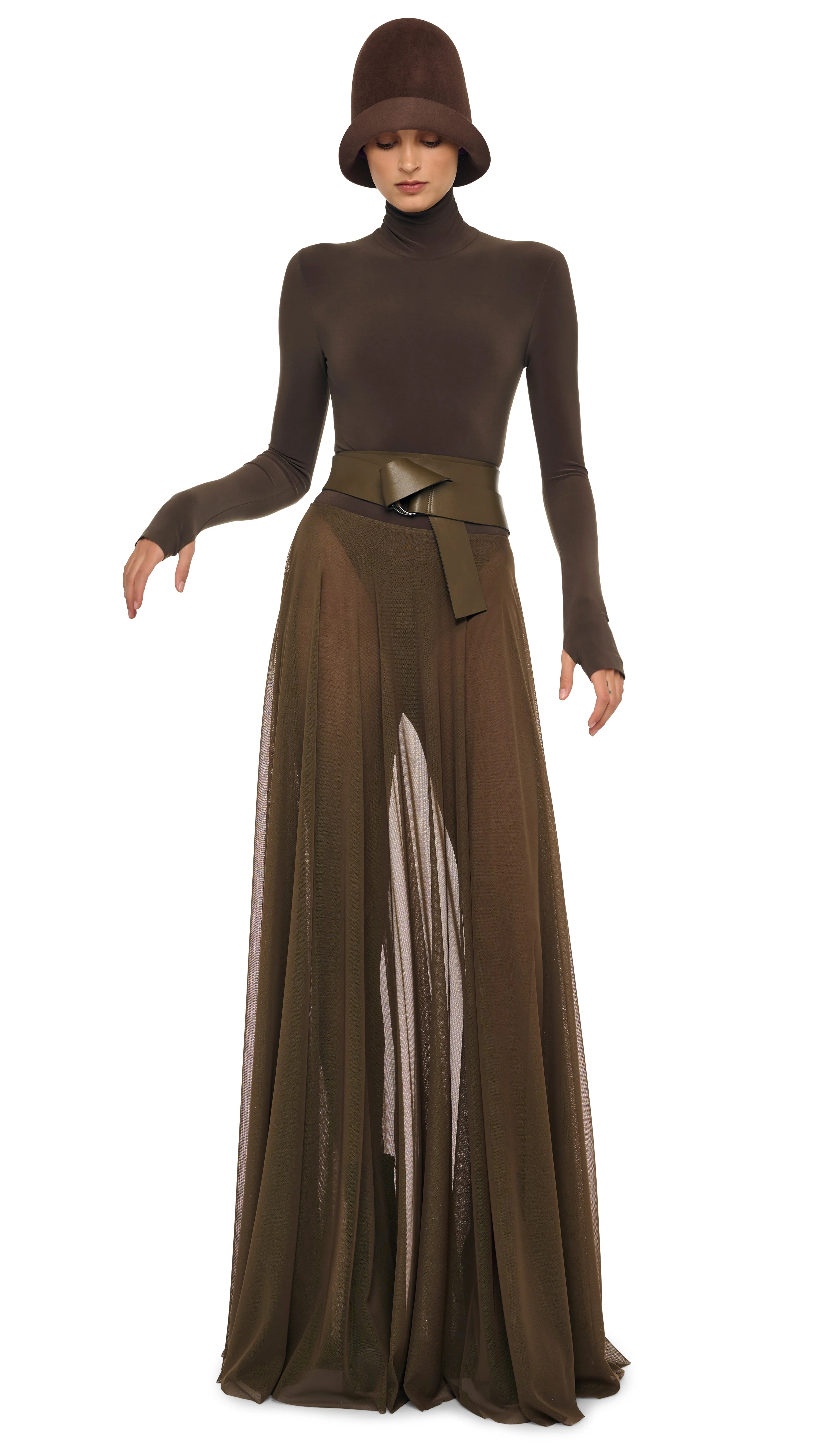 LONG SLEEVE TURTLE BODYSUIT sold by Norma Kamali product image thumbnail 4