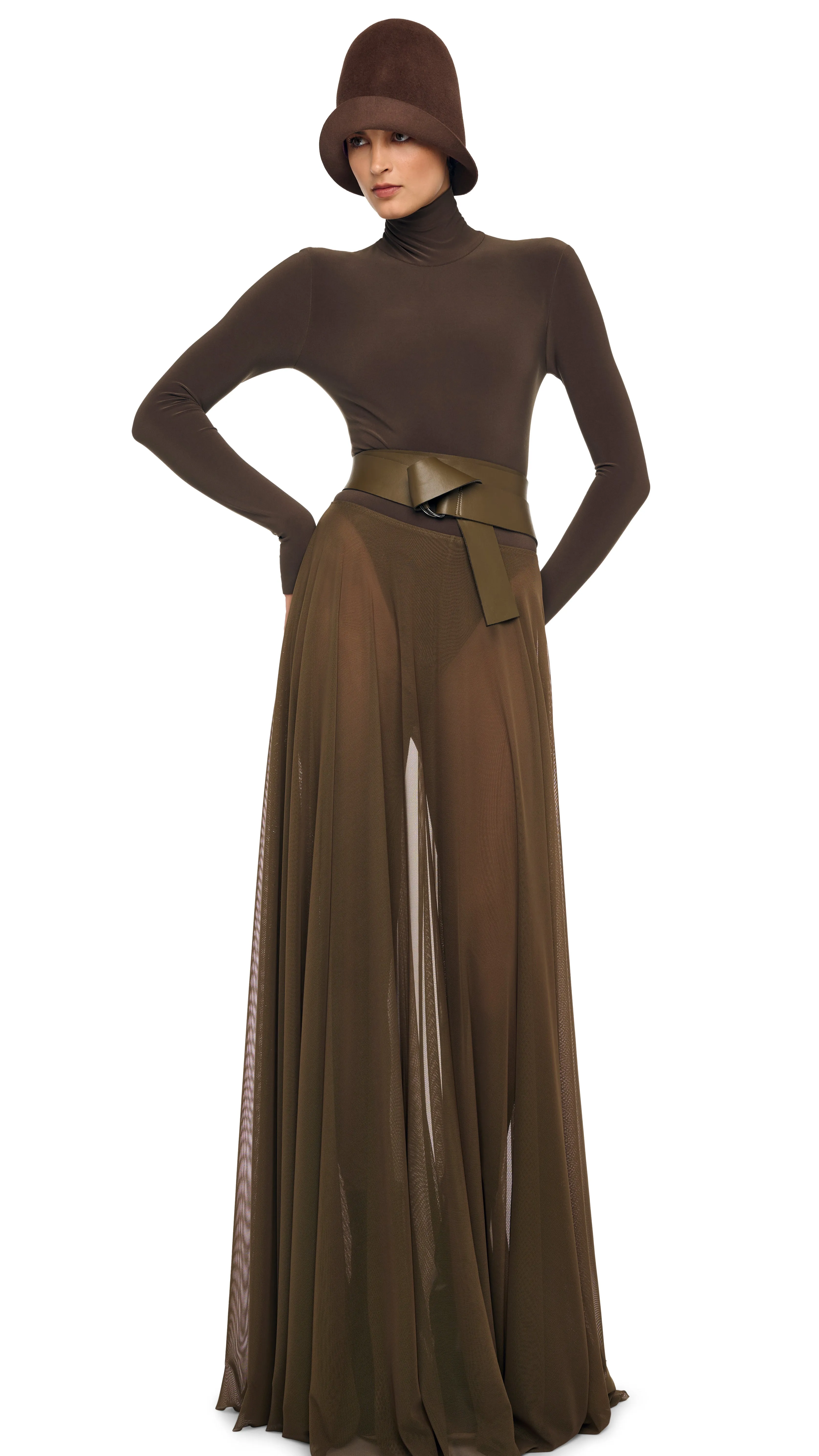 LONG SLEEVE TURTLE BODYSUIT sold by Norma Kamali product image thumbnail 5