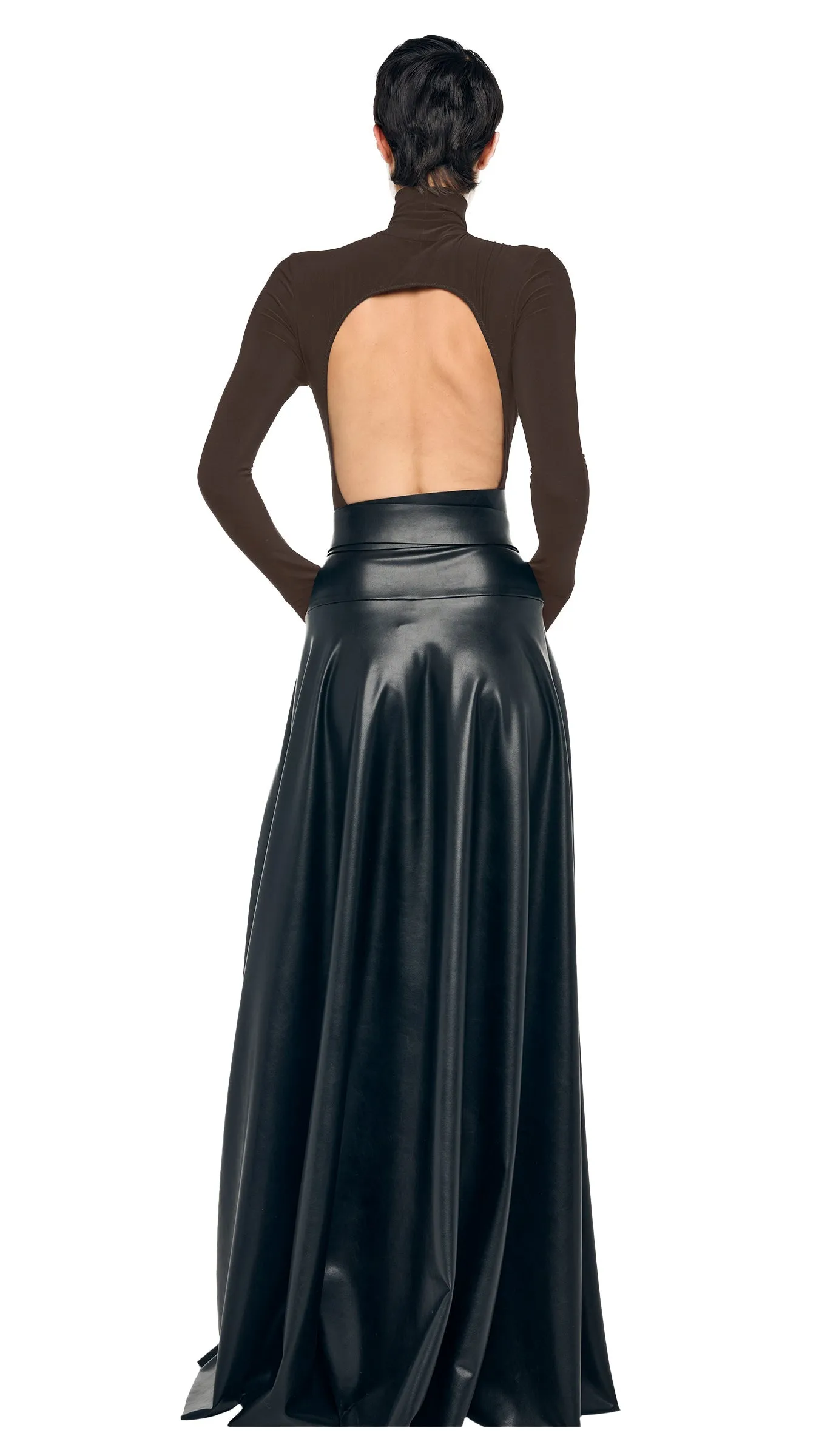 TURTLE OPEN BACK BODYSUIT sold by Norma Kamali product image thumbnail 3